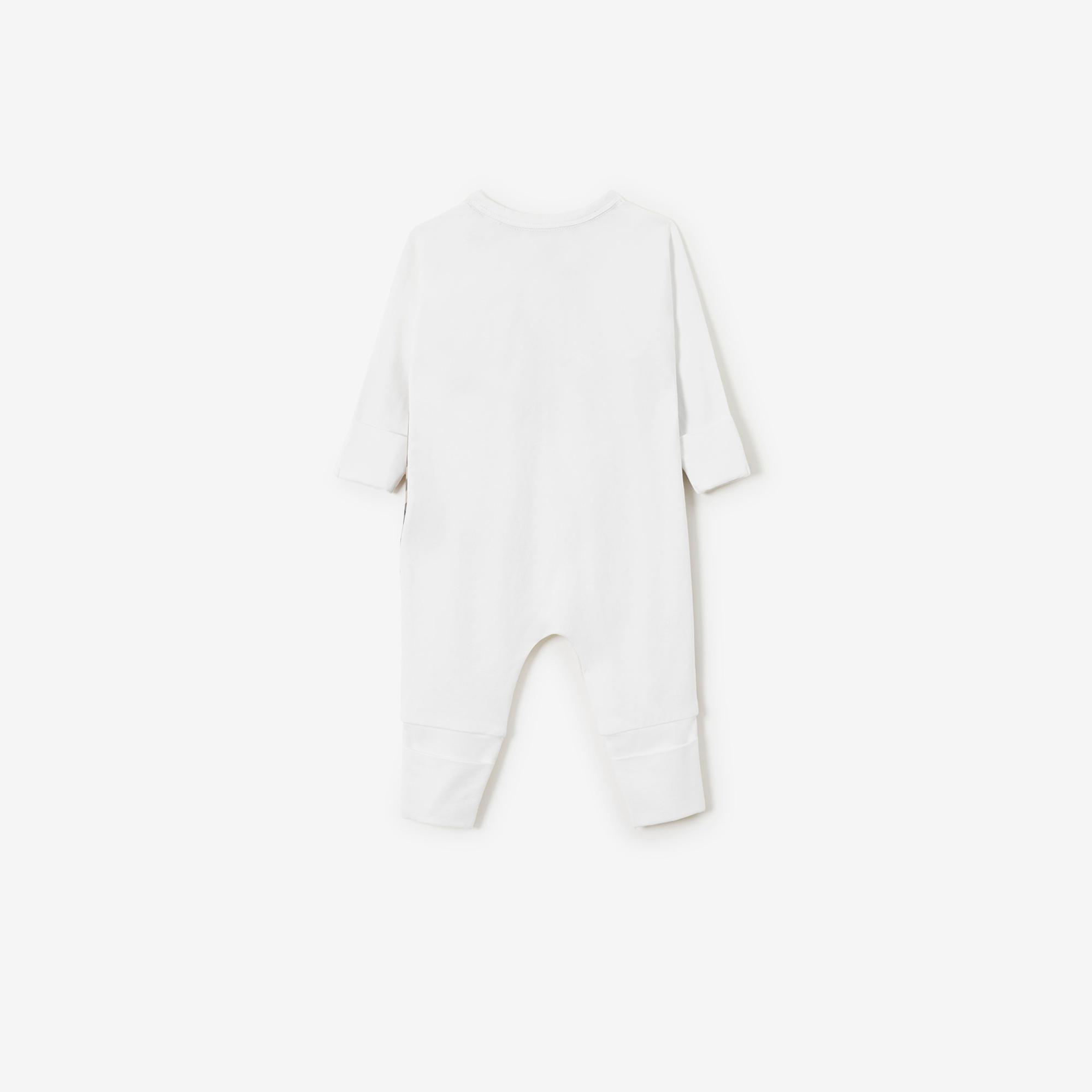 Burberry Pamuk Karışımlı 3 Parça Bebek Çocuk Beyaz Hediye Seti