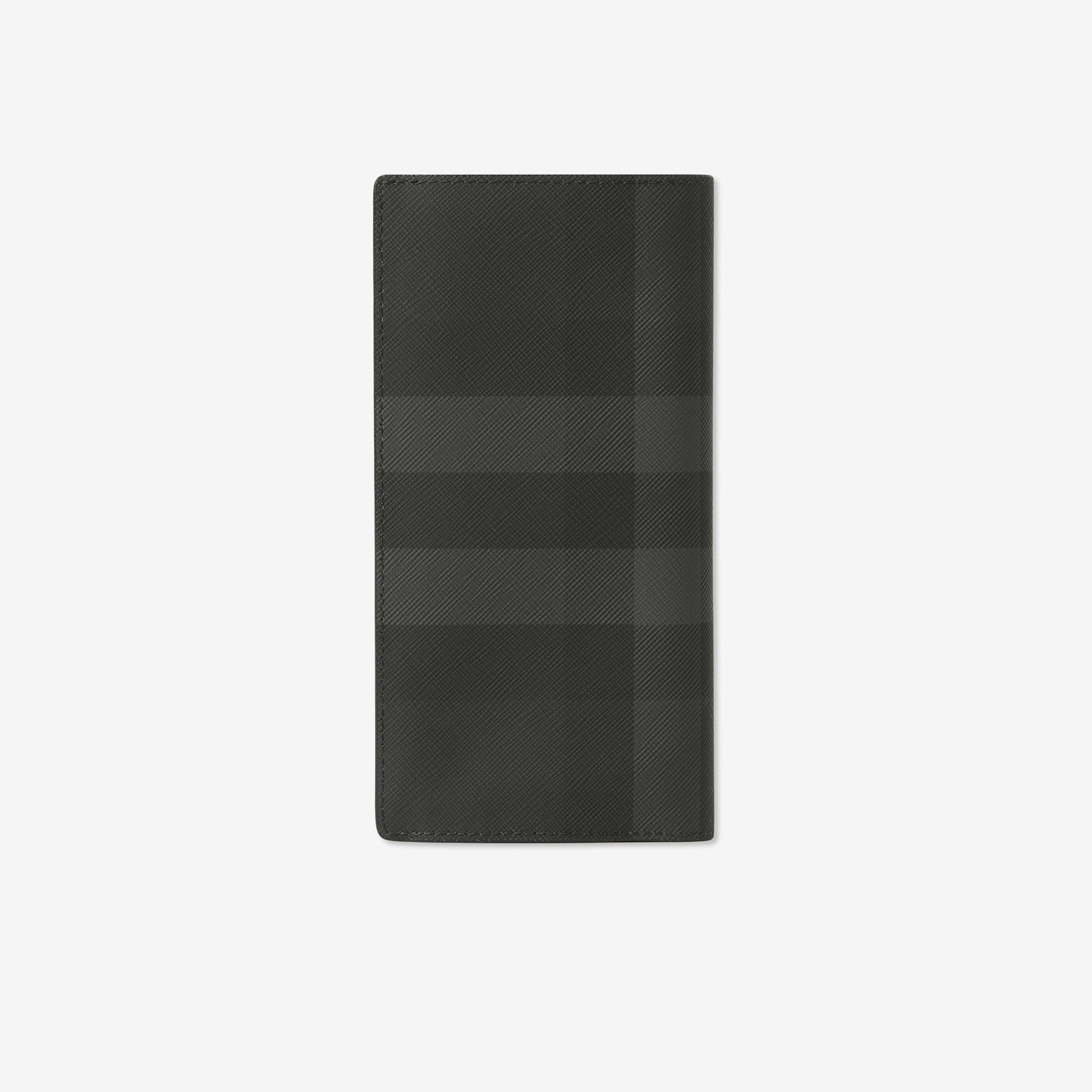 Burberry Check Continental Erkek Gri Cüzdan