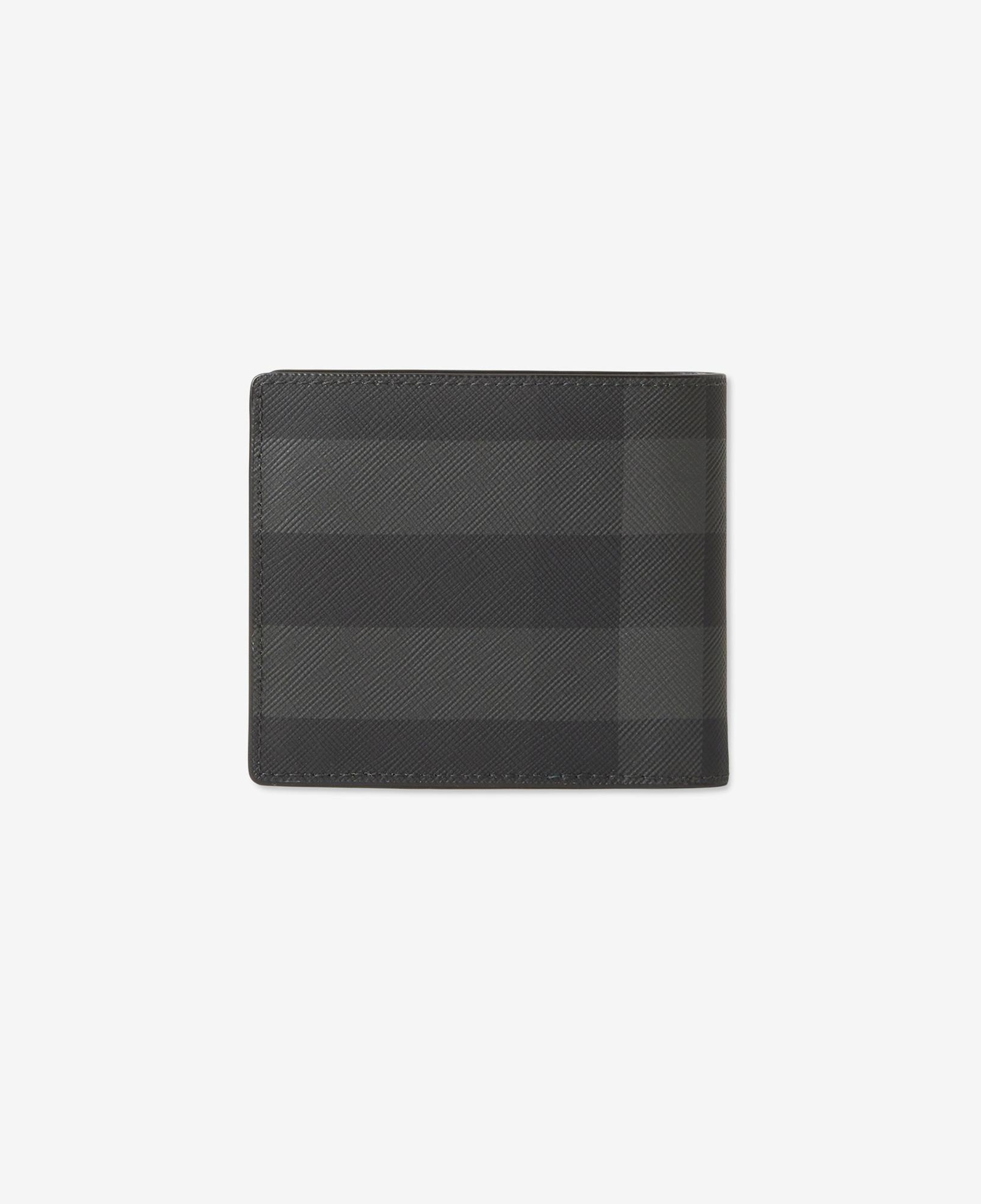 Burberry Check Bifold Coin Erkek Gri Cüzdan