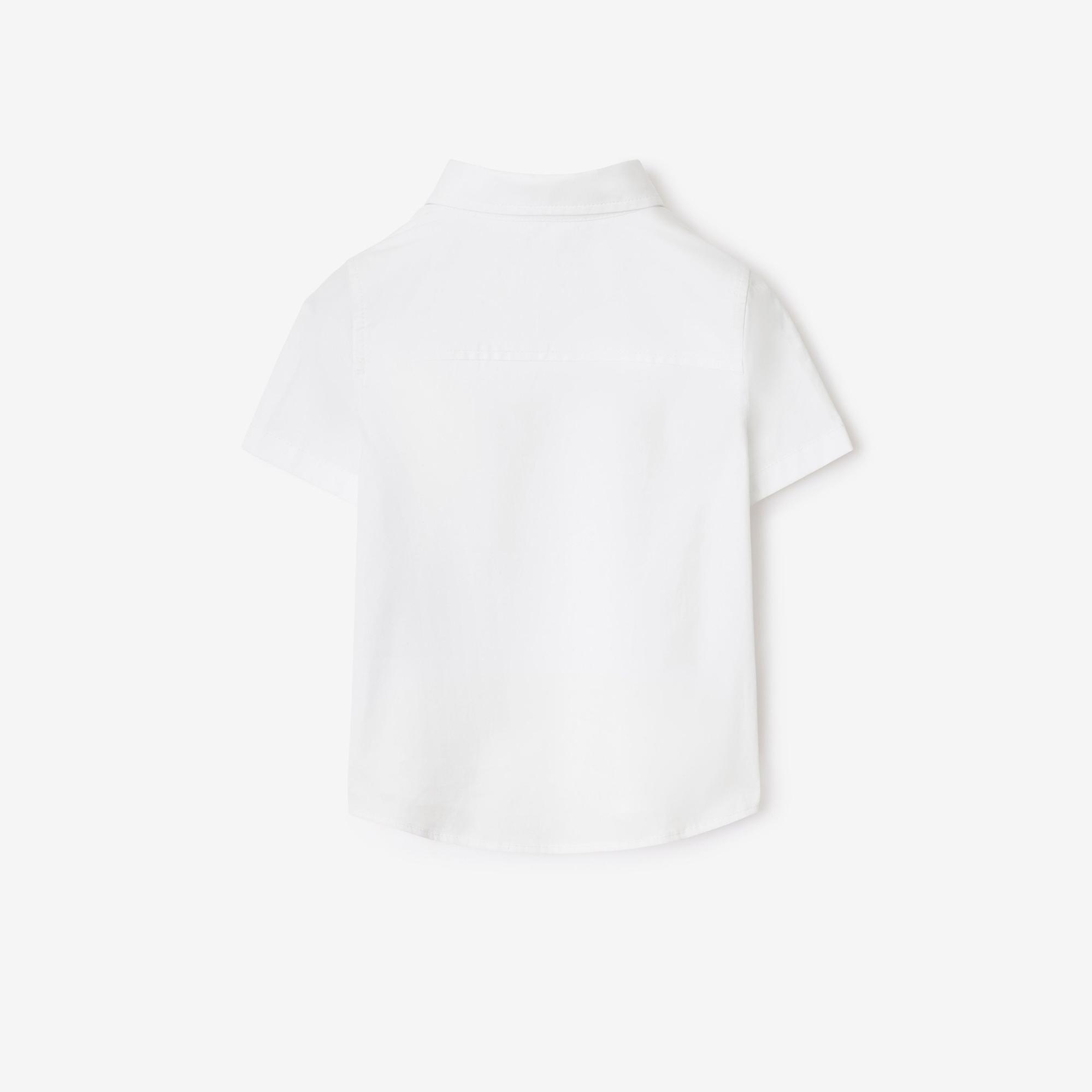 Burberry Owen Stretch Cotton Çocuk Beyaz Gömlek
