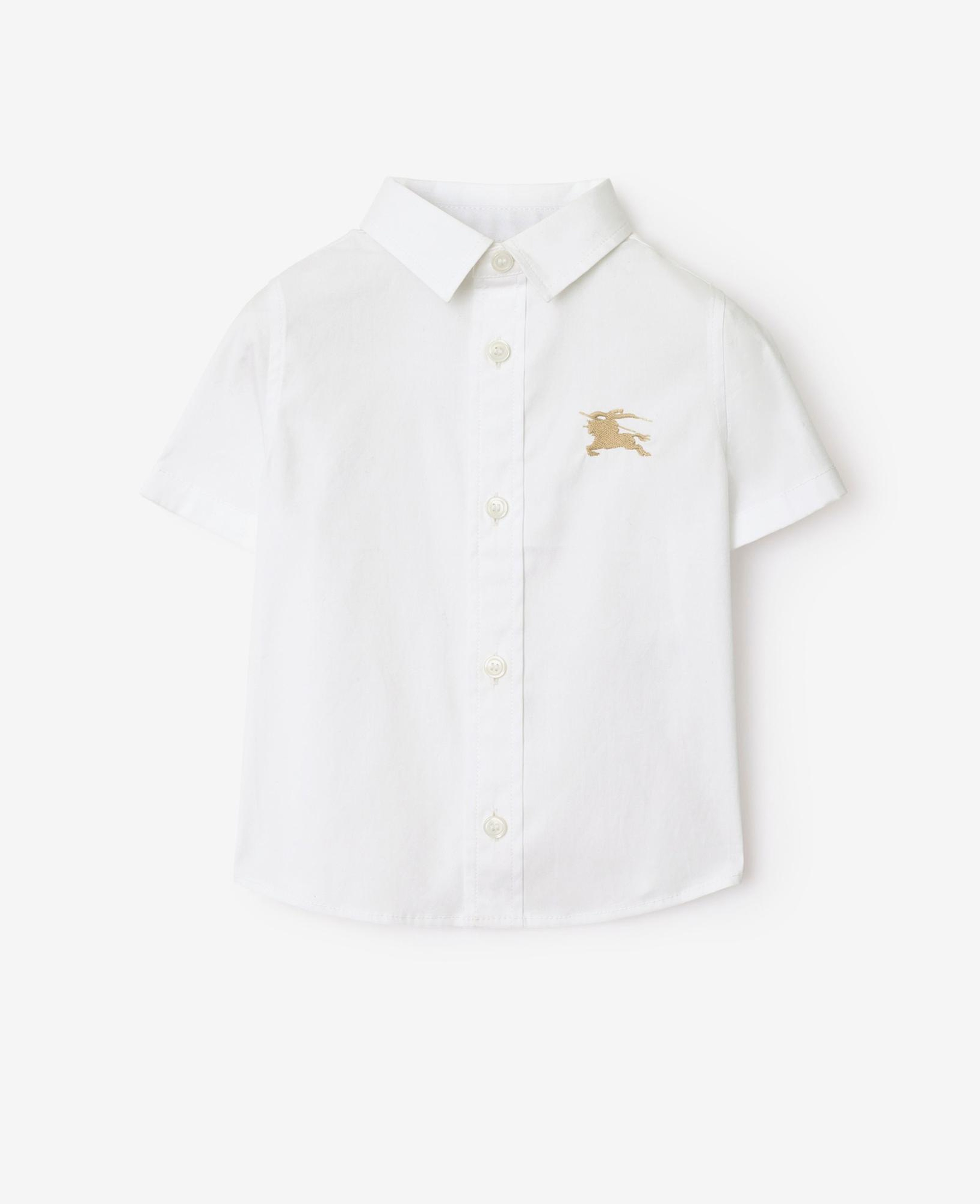 Burberry Owen Stretch Cotton Çocuk Beyaz Gömlek