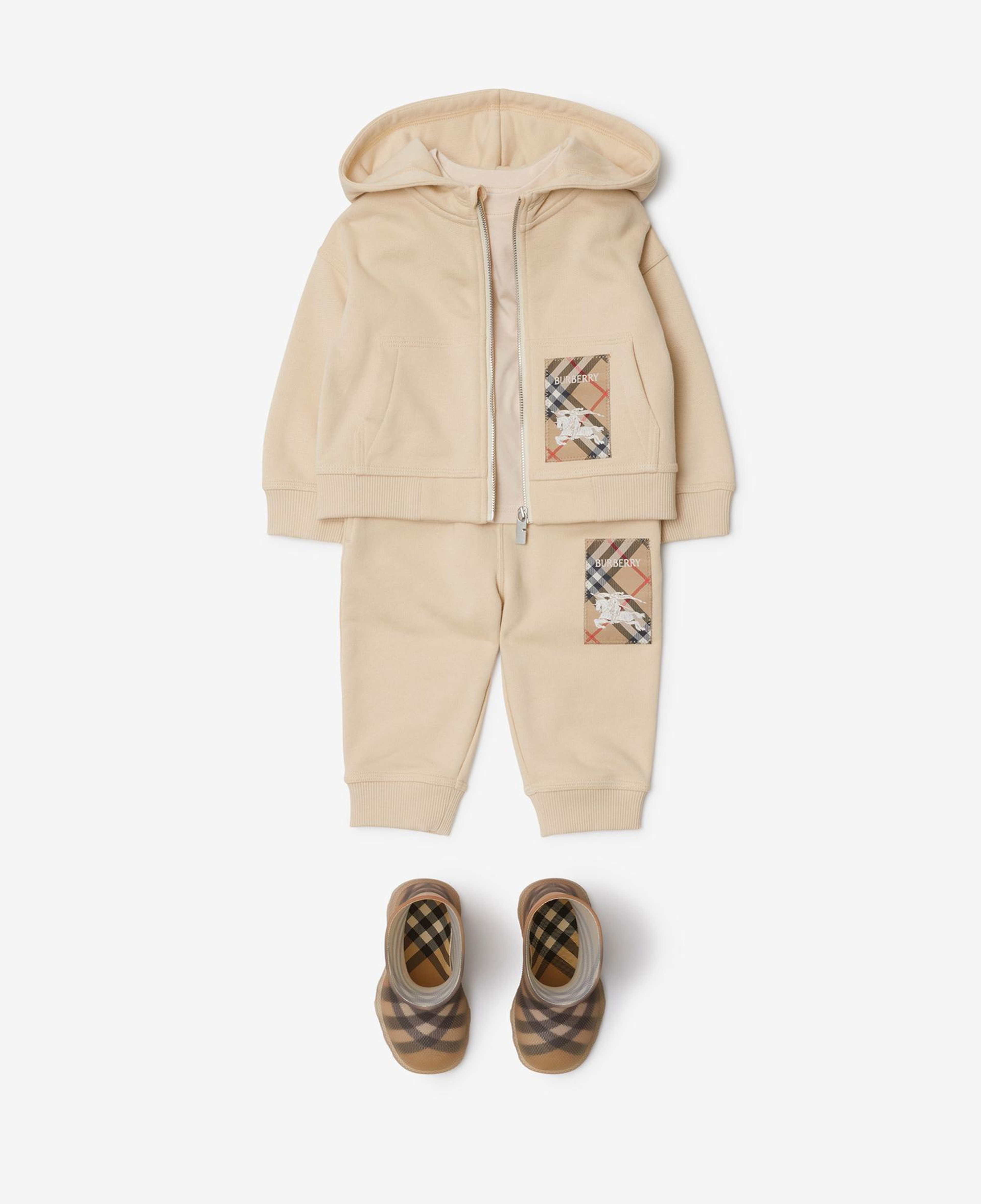 Burberry Jackson Label Cotton Jogging Çocuk Krem Eşofman Altı