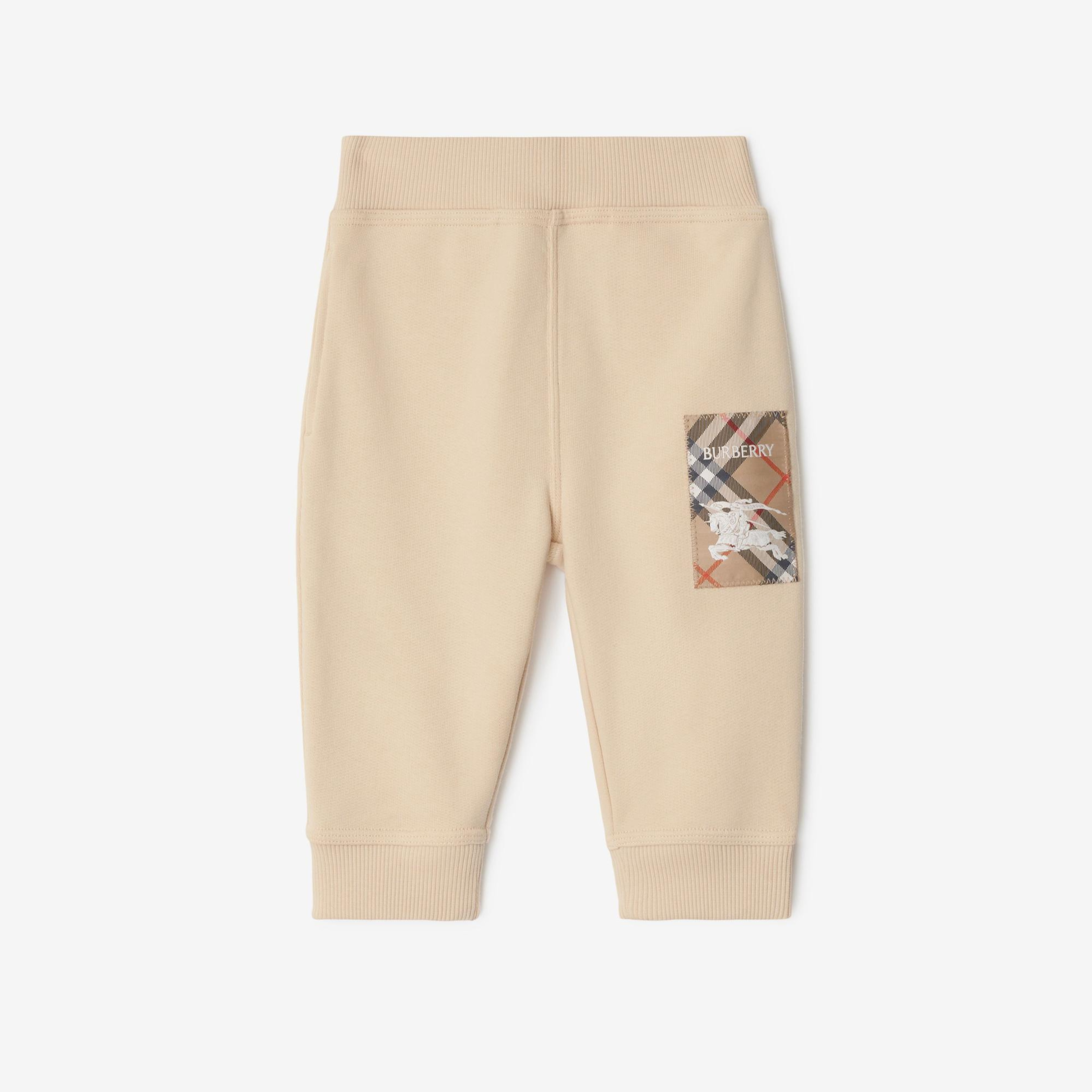 Burberry Jackson Label Cotton Jogging Çocuk Krem Eşofman Altı