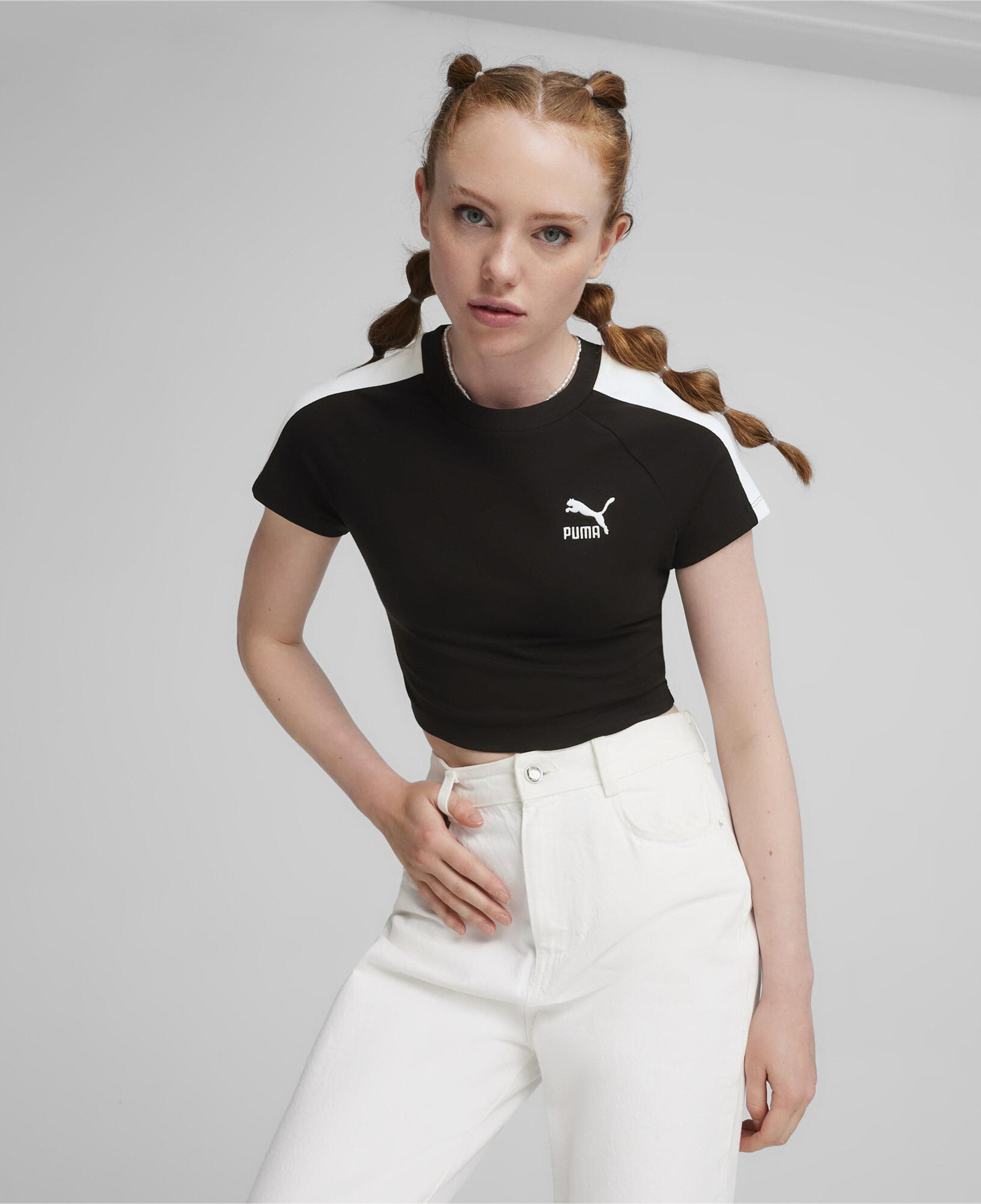 Puma Iconic T7 Baby Kadın Siyah T-Shirt