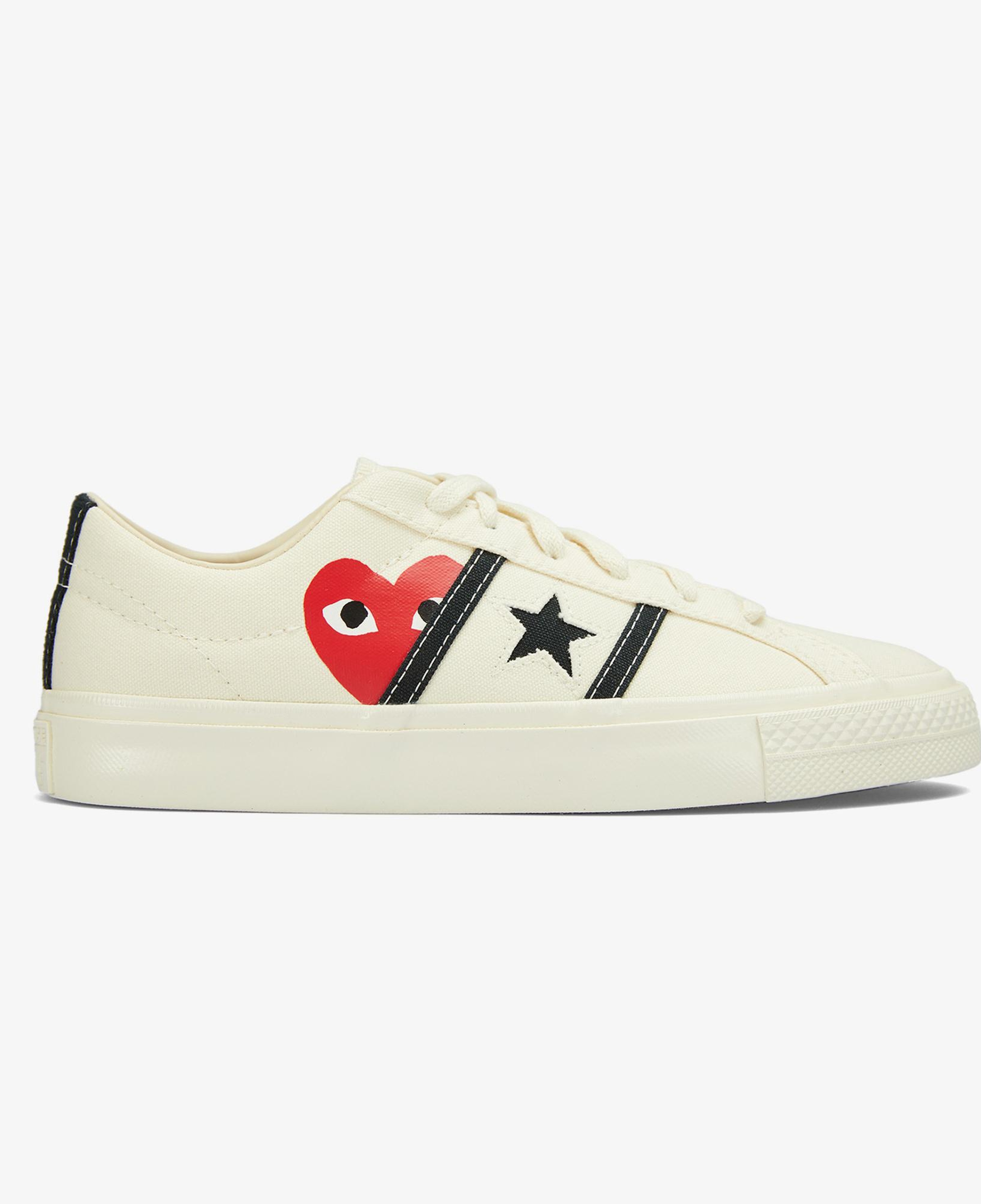 Converse x Comme Des Garçons Play One Star Academy Pro Unisex Beyaz Sneaker