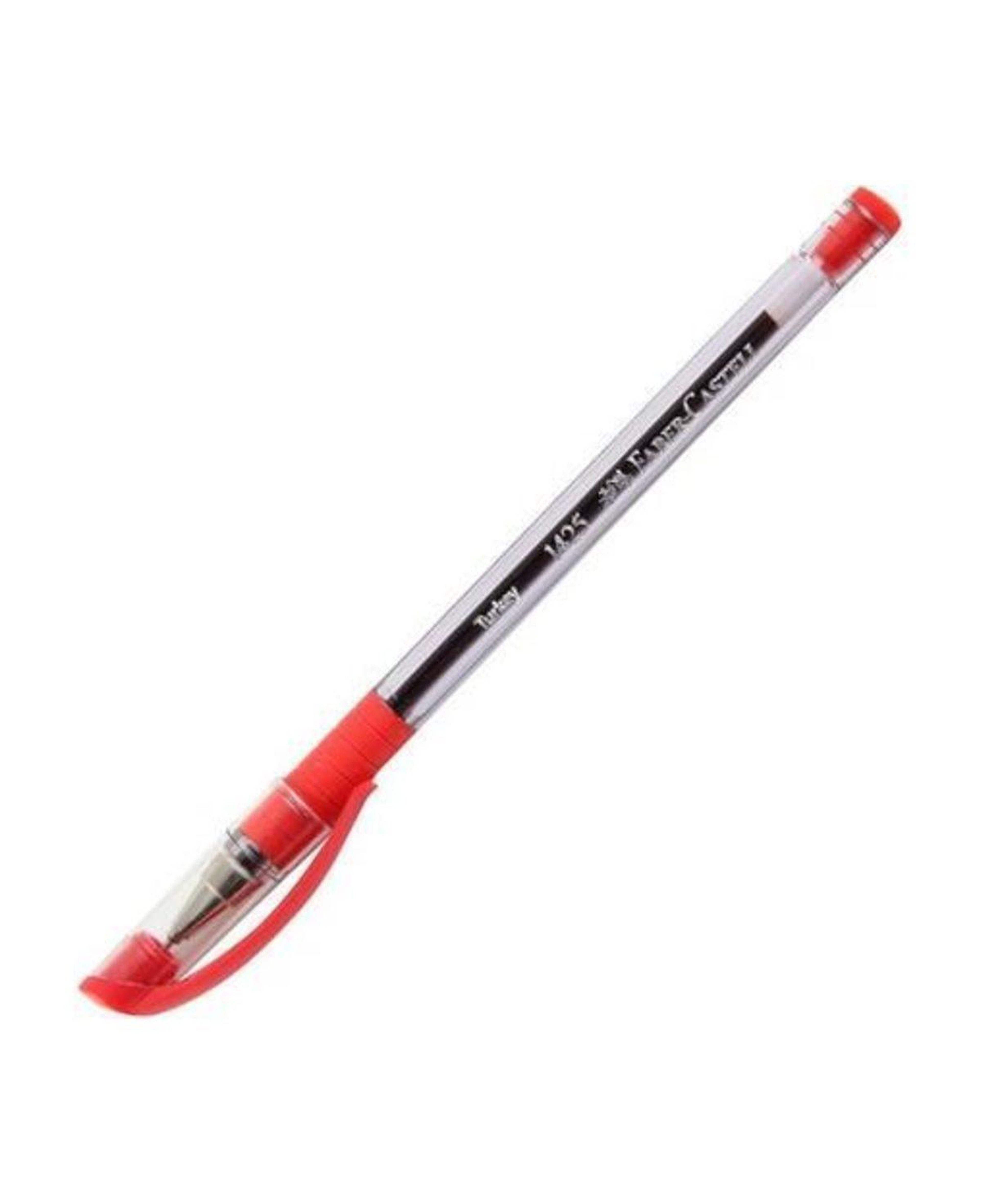 Faber-Castell 1425 İğne Uç Tükenmez Kırmızı 10'lu Kutu