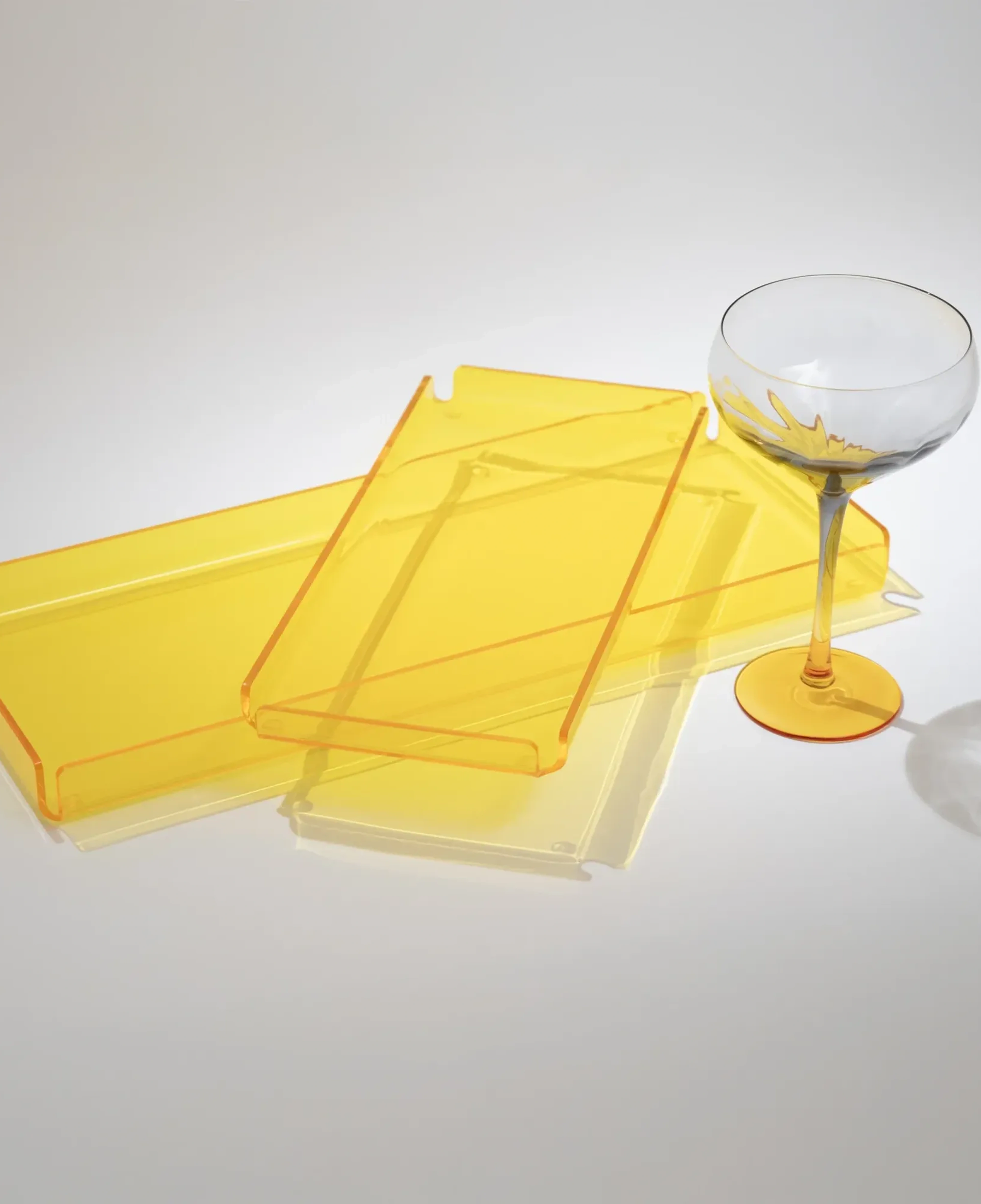 Qua Home Esbo Pleksi Tepsi Sarı 30x14 cm