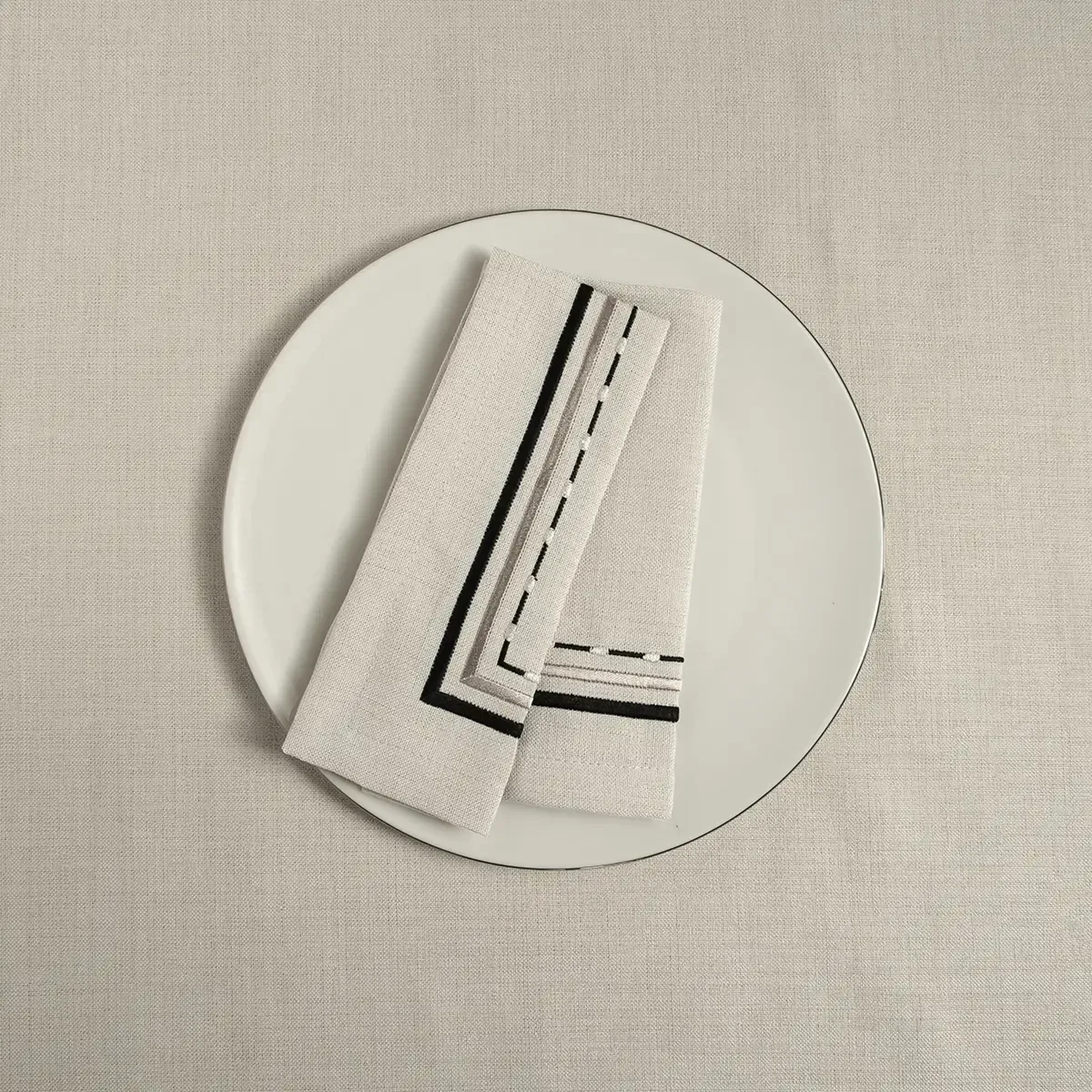 Sahara 2'li Peçete Bej Mavi 40x40 cm