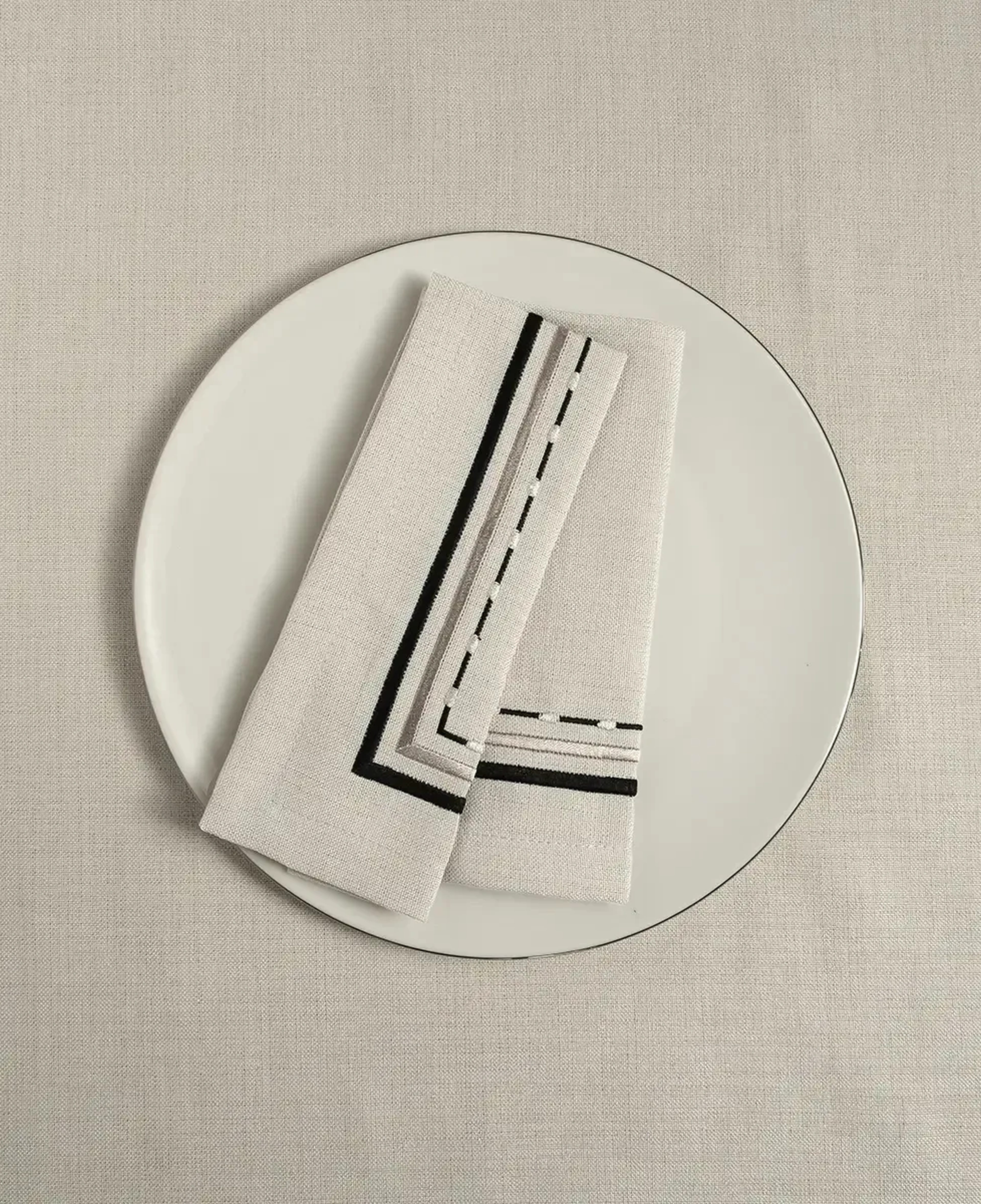 Sahara 2'li Peçete Bej Mavi 40x40 cm