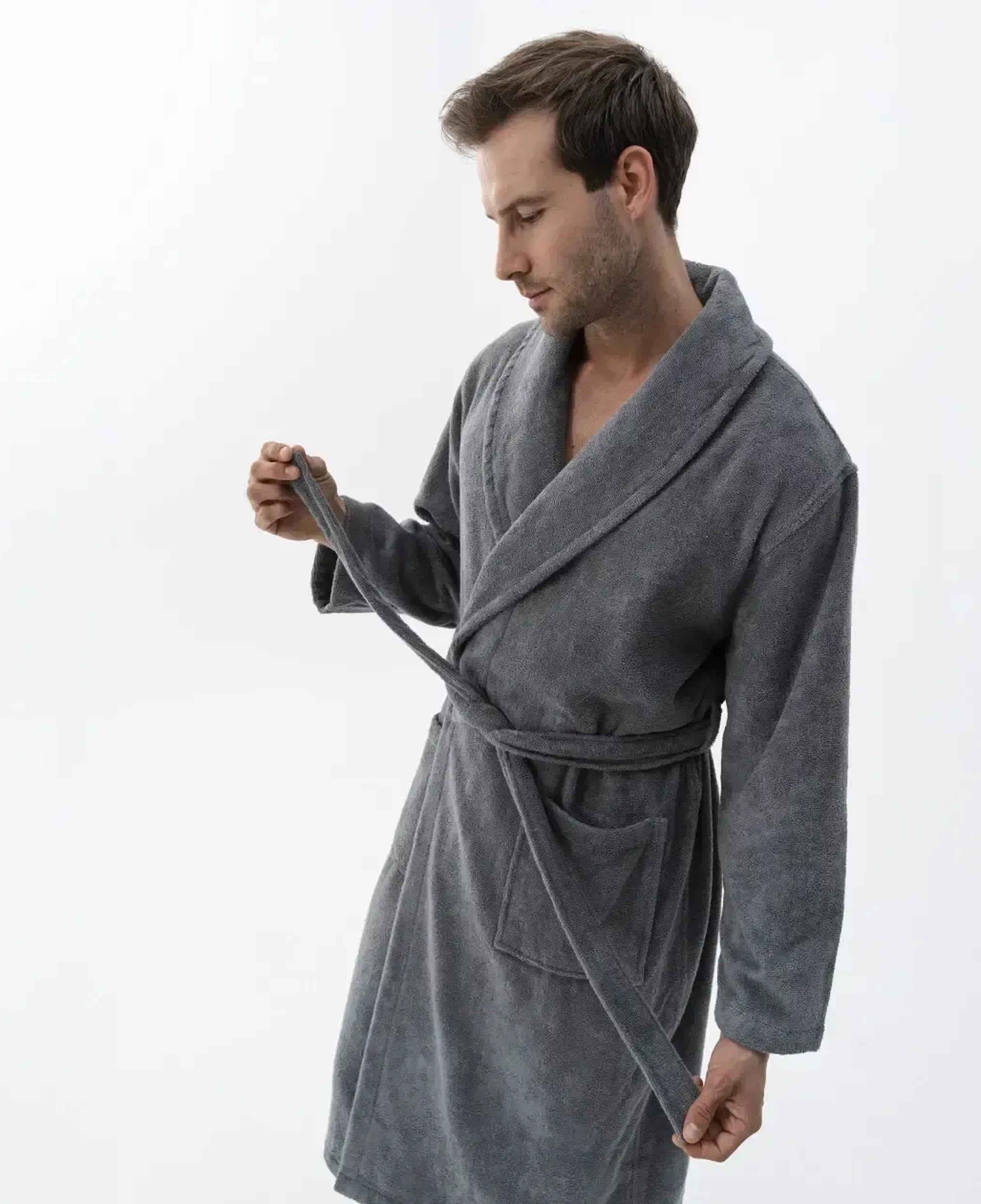 Qua Home Pansy Pima Pamuk Unisex Bornoz Beyaz