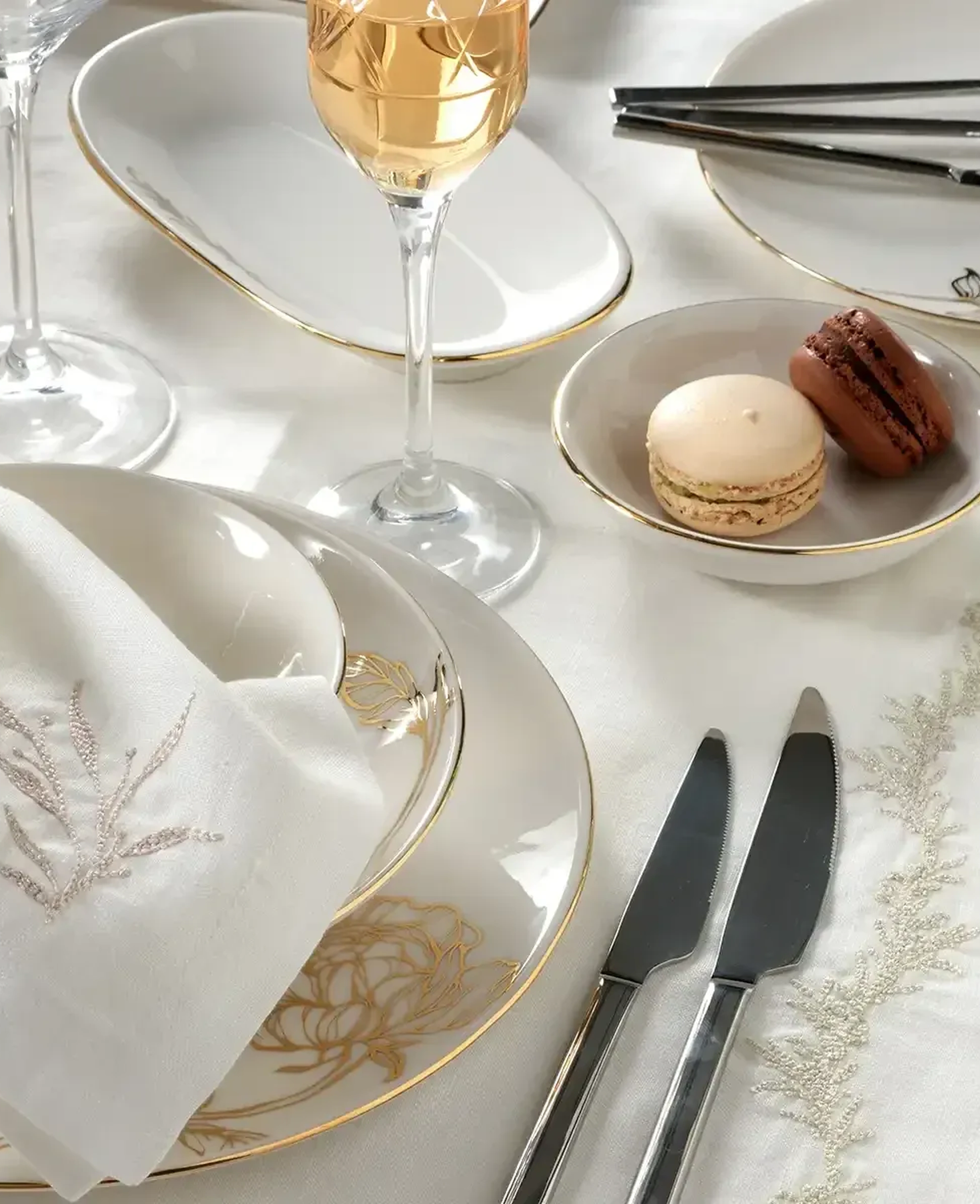 Petite 2'li %100 Keten Beyaz Peçete 40x40 cm