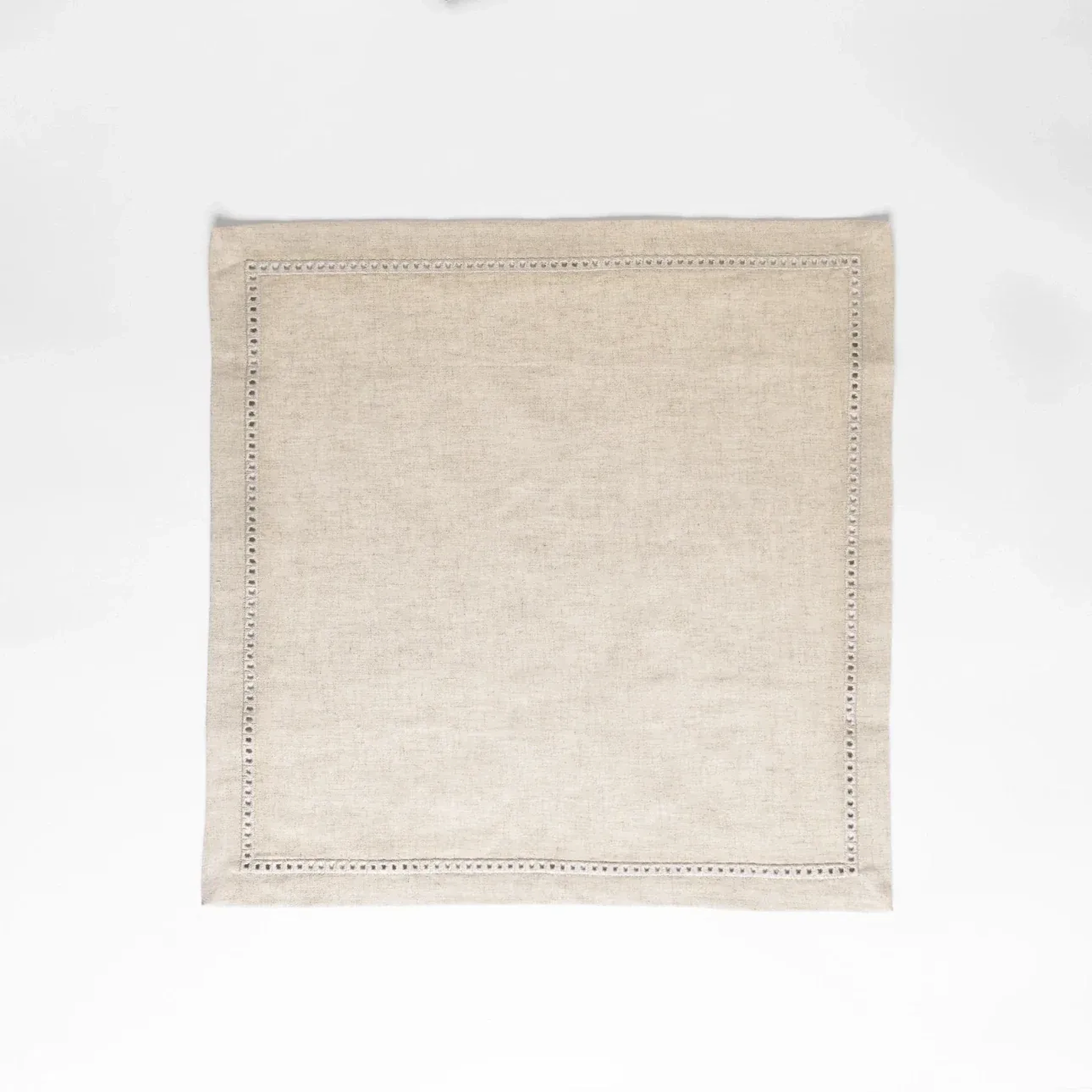 Natura 2'li Pamuk Keten Ajur Detaylı Peçete Ekru 45x45 cm