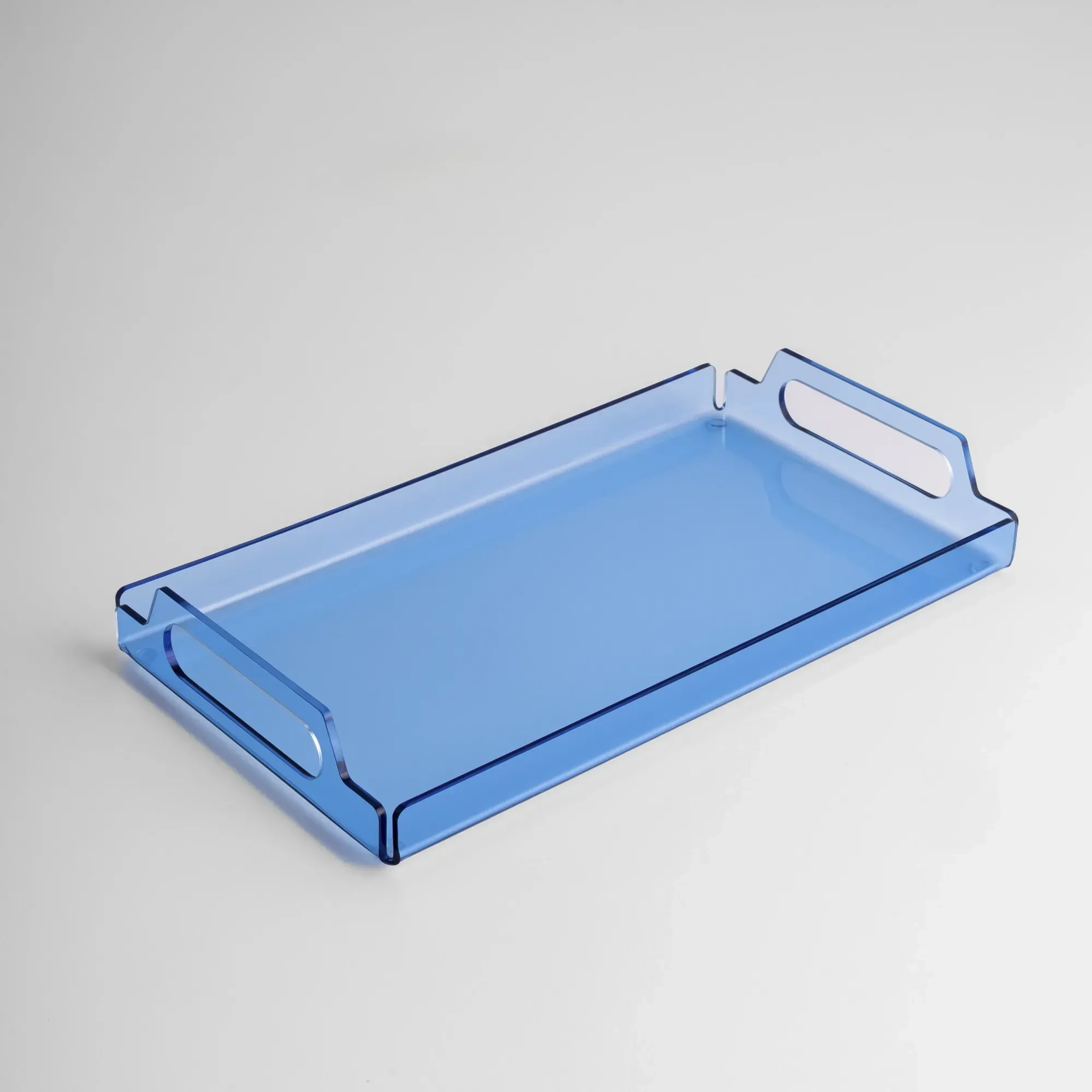 Qua Home Vasa Neon Pleksi Tepsi Mavi 35x20 cm