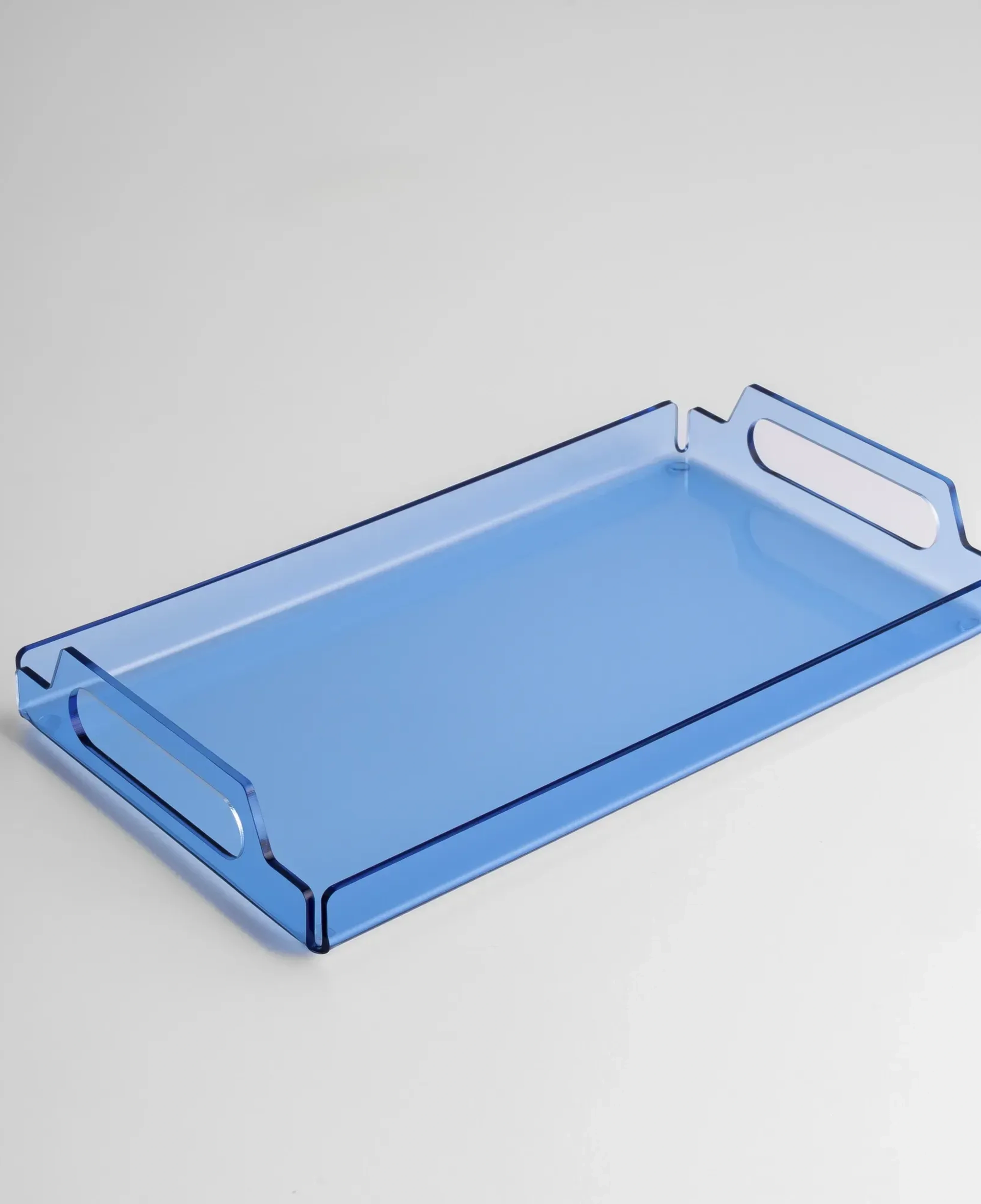 Qua Home Vasa Neon Pleksi Tepsi Mavi 35x20 cm