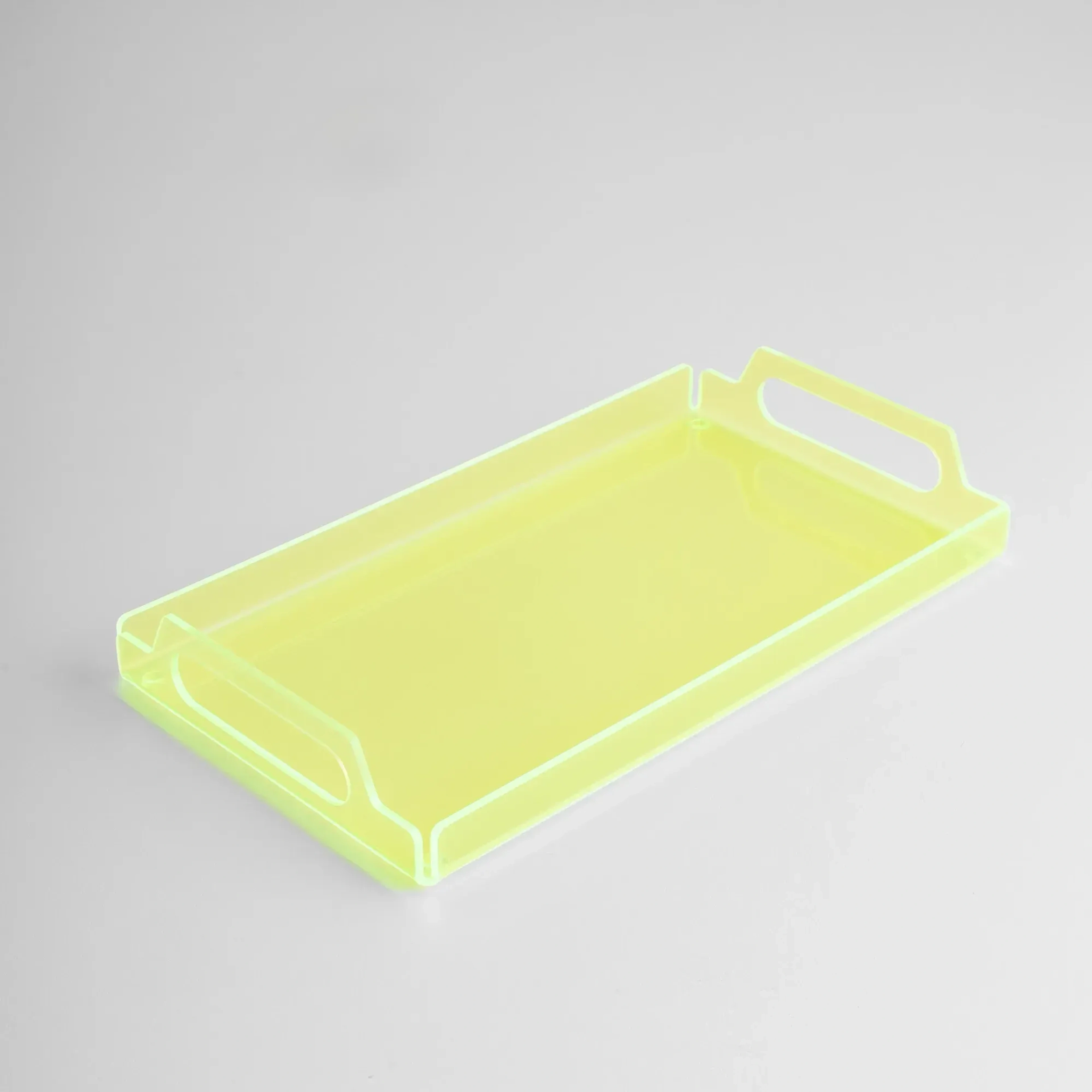 Qua Home Vasa Neon Pleksi Tepsi Yeşil 35x20 cm