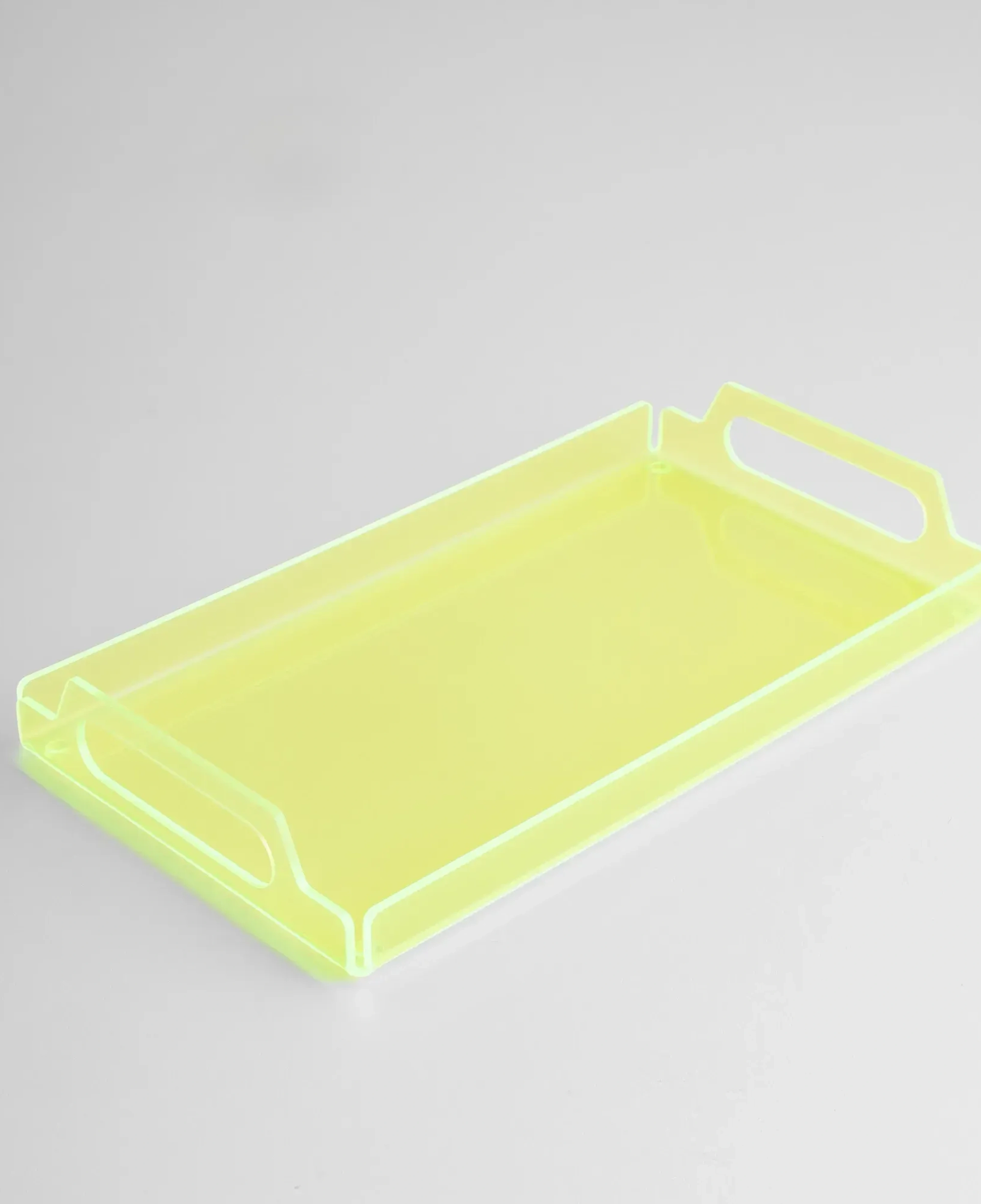 Qua Home Vasa Neon Pleksi Tepsi Yeşil 35x20 cm