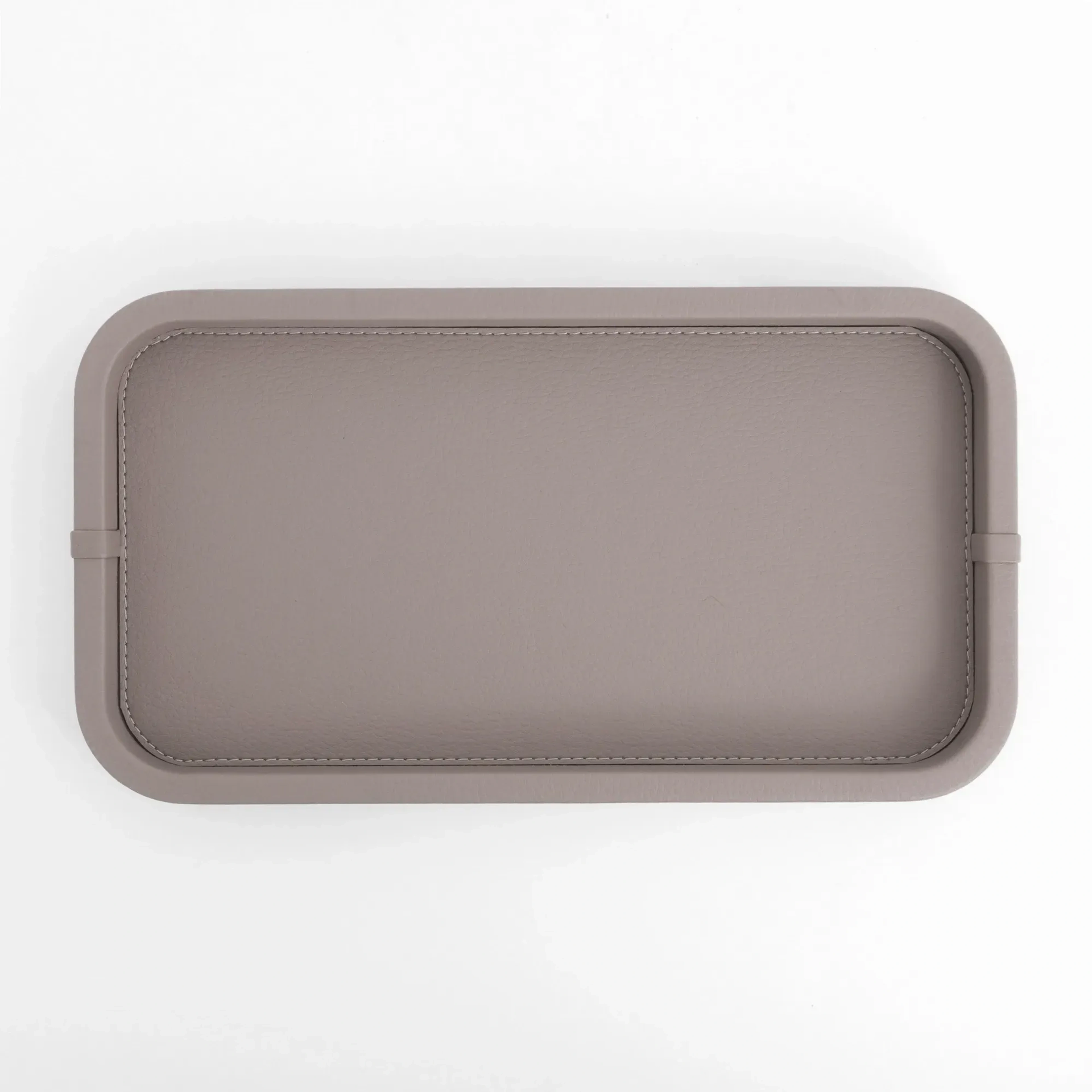 Qua Home Marta Dekoratif Deri Tepsi Vizon 35x19x3 cm