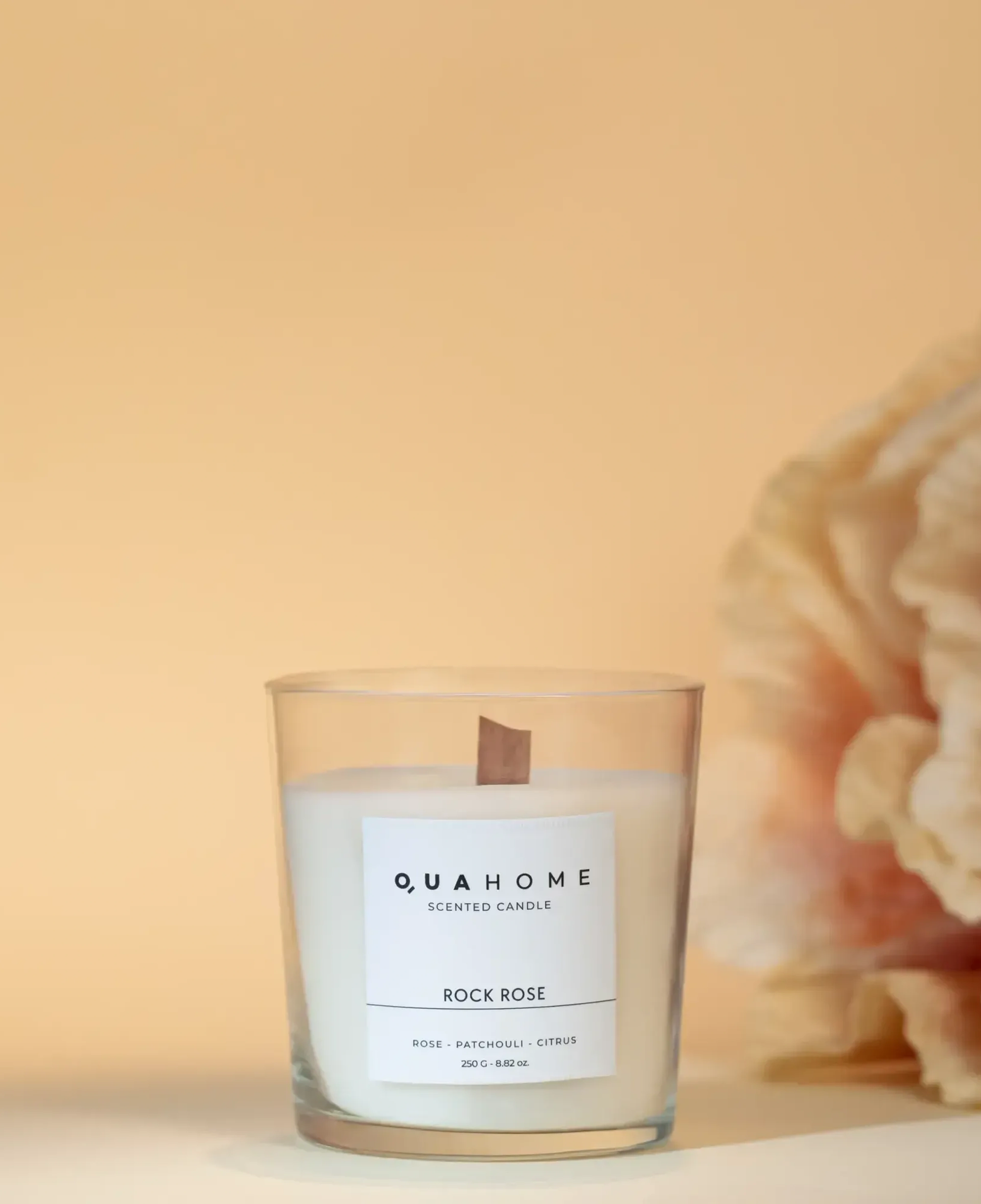 Qua Home Rock Rose Kokulu Mum Silindir 250 Gr