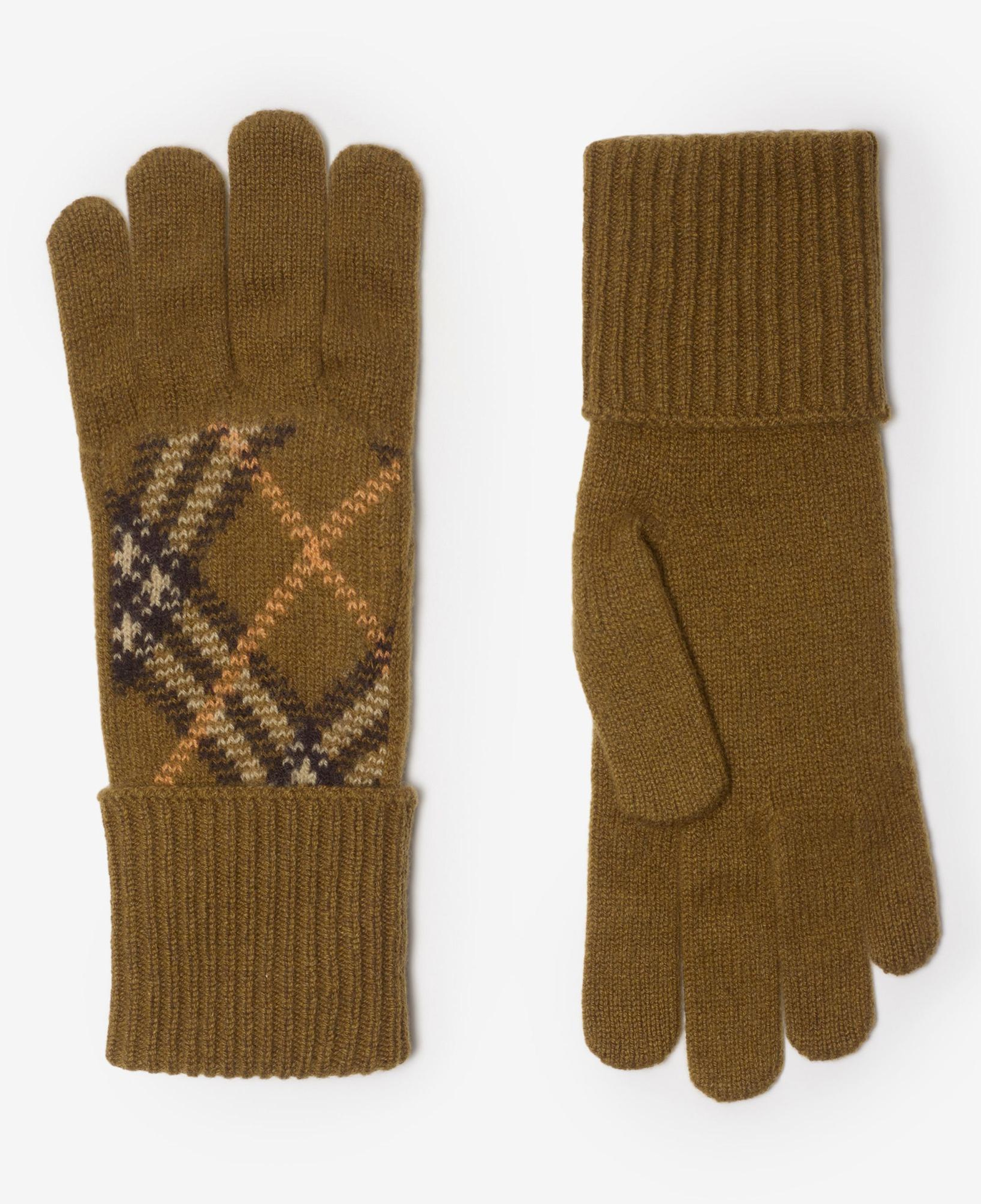 Burberry Haw Cashmere Blend Erkek Haki Eldiven