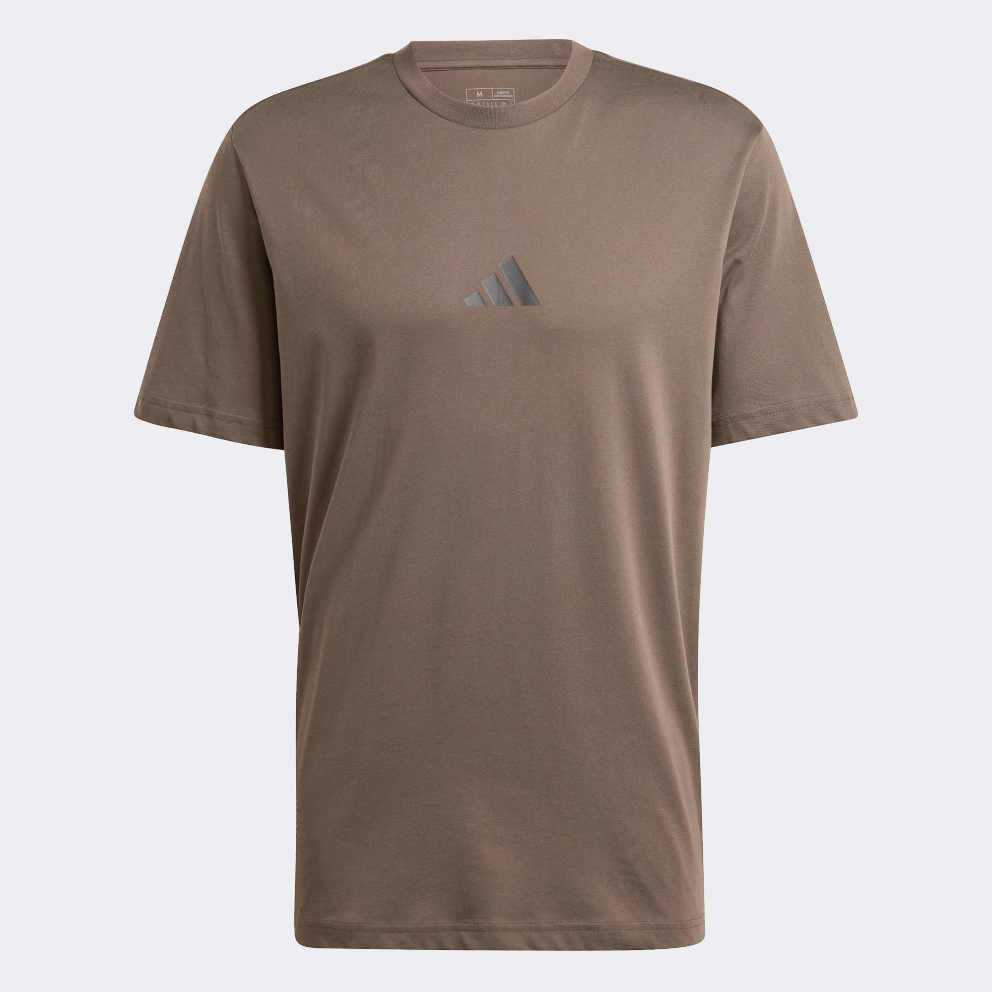 adidas Strength Graphic Erkek Kahverengi T-Shirt