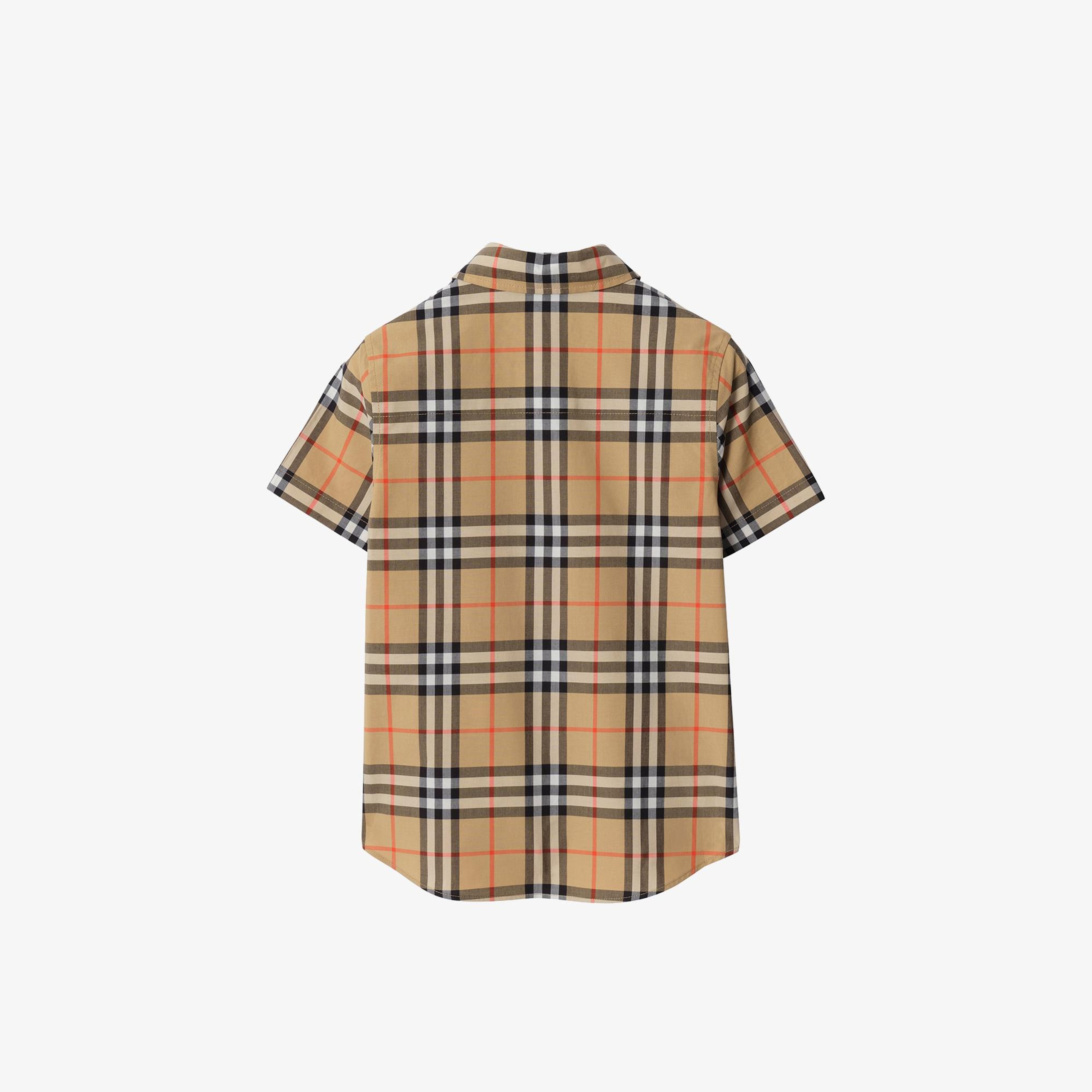 Burberry Owen Check Çocuk Bej Gömlek