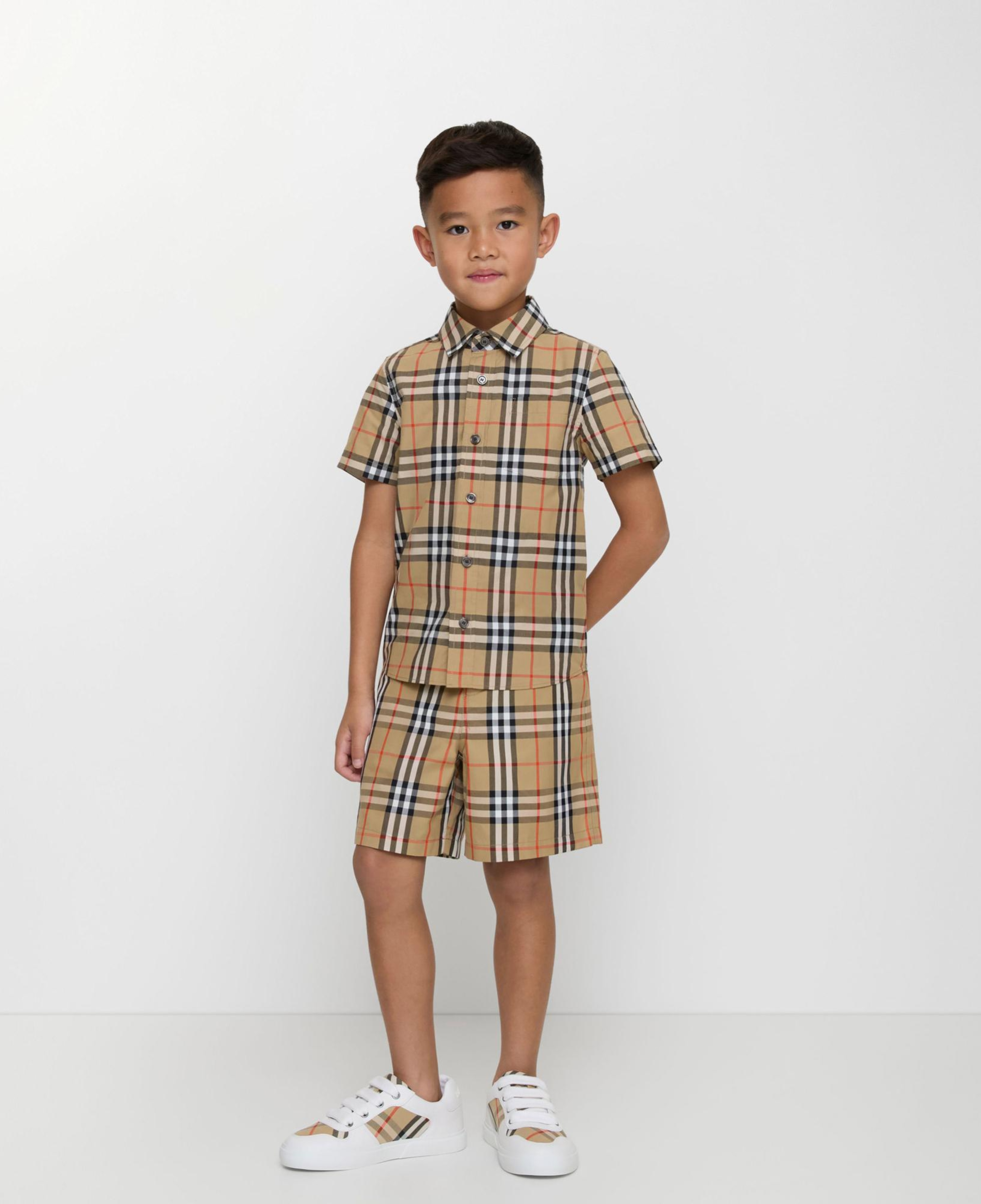 Burberry Owen Check Çocuk Bej Gömlek