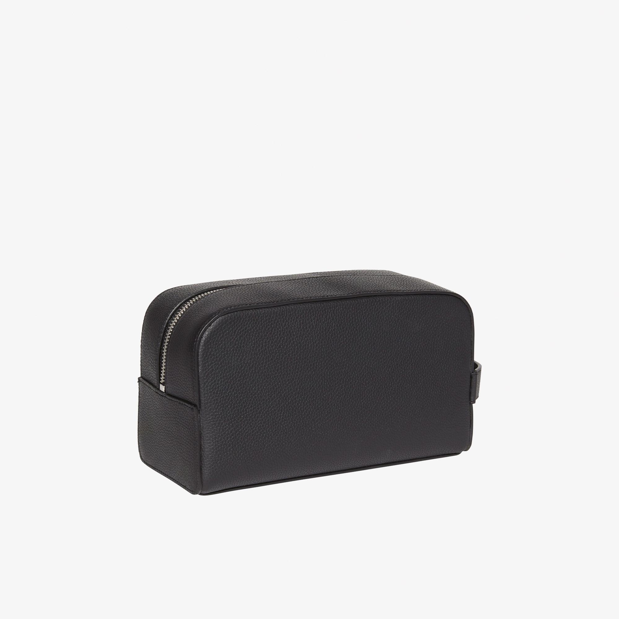 Calvin Klein Foil Emboss Dopp Kit Erkek Siyah El Çantası
