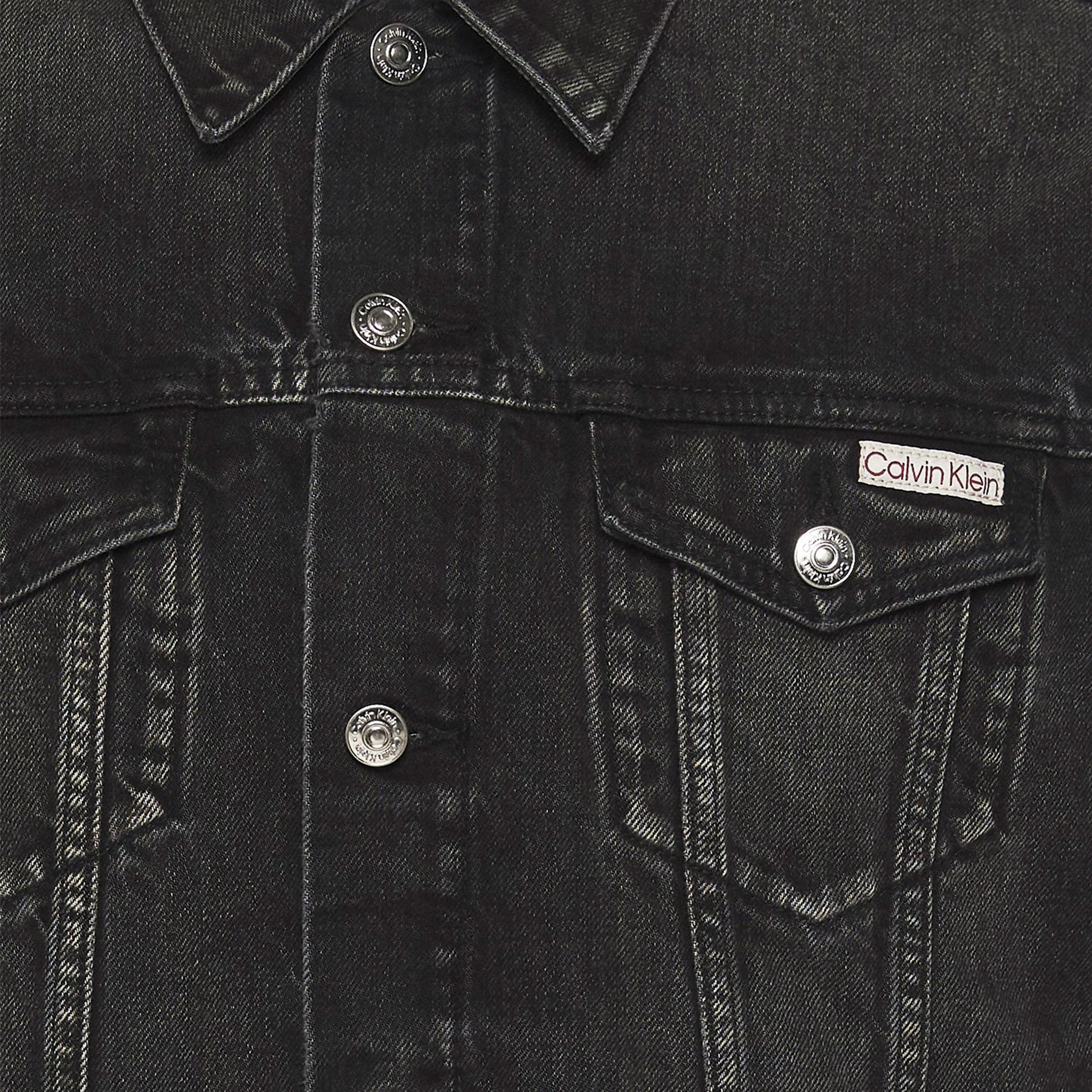 Calvin Klein Black Classic Trucker Erkek Siyah Ceket