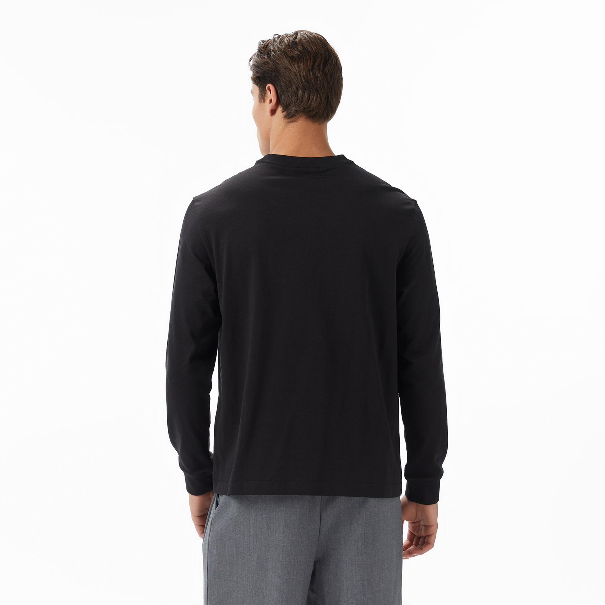 Calvin Klein Standard Logo Crew Erkek Siyah T-Shirt