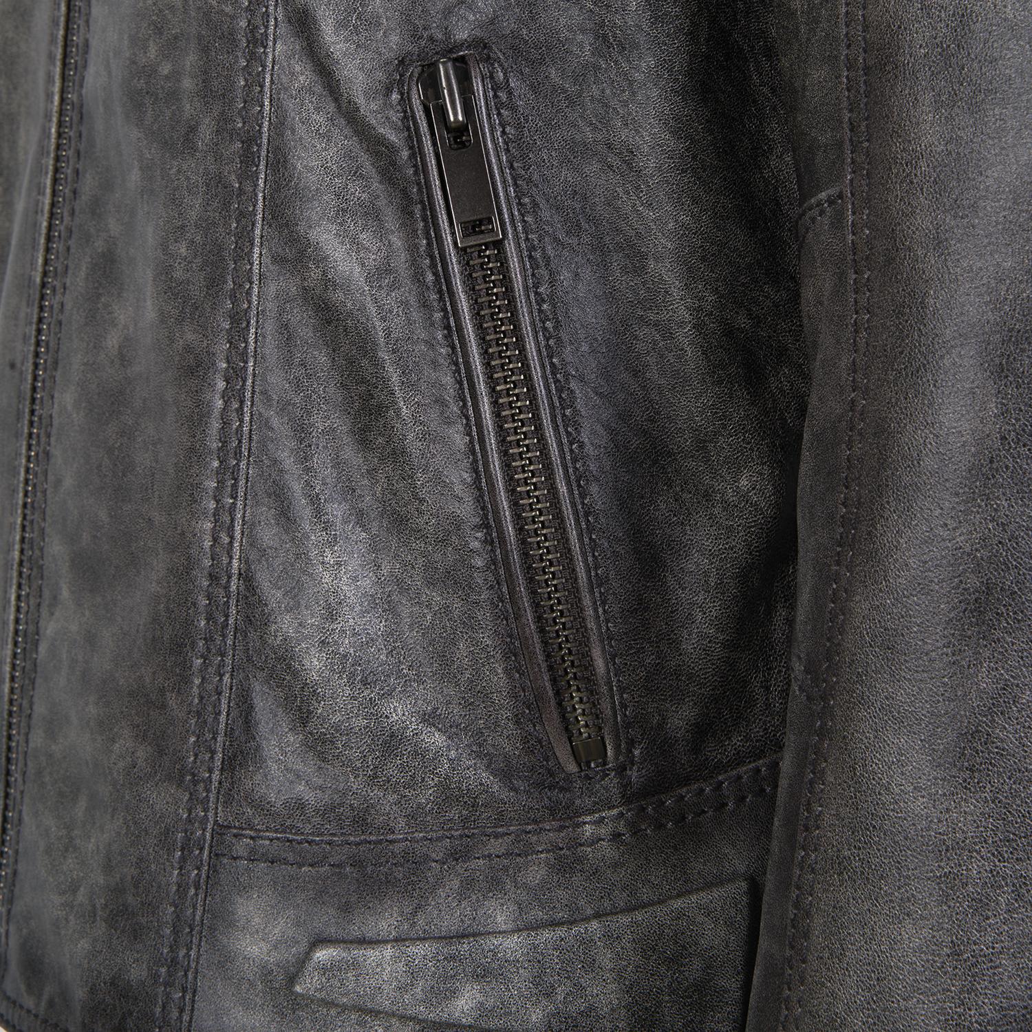 Tirona Gri Erkek Deri Mont