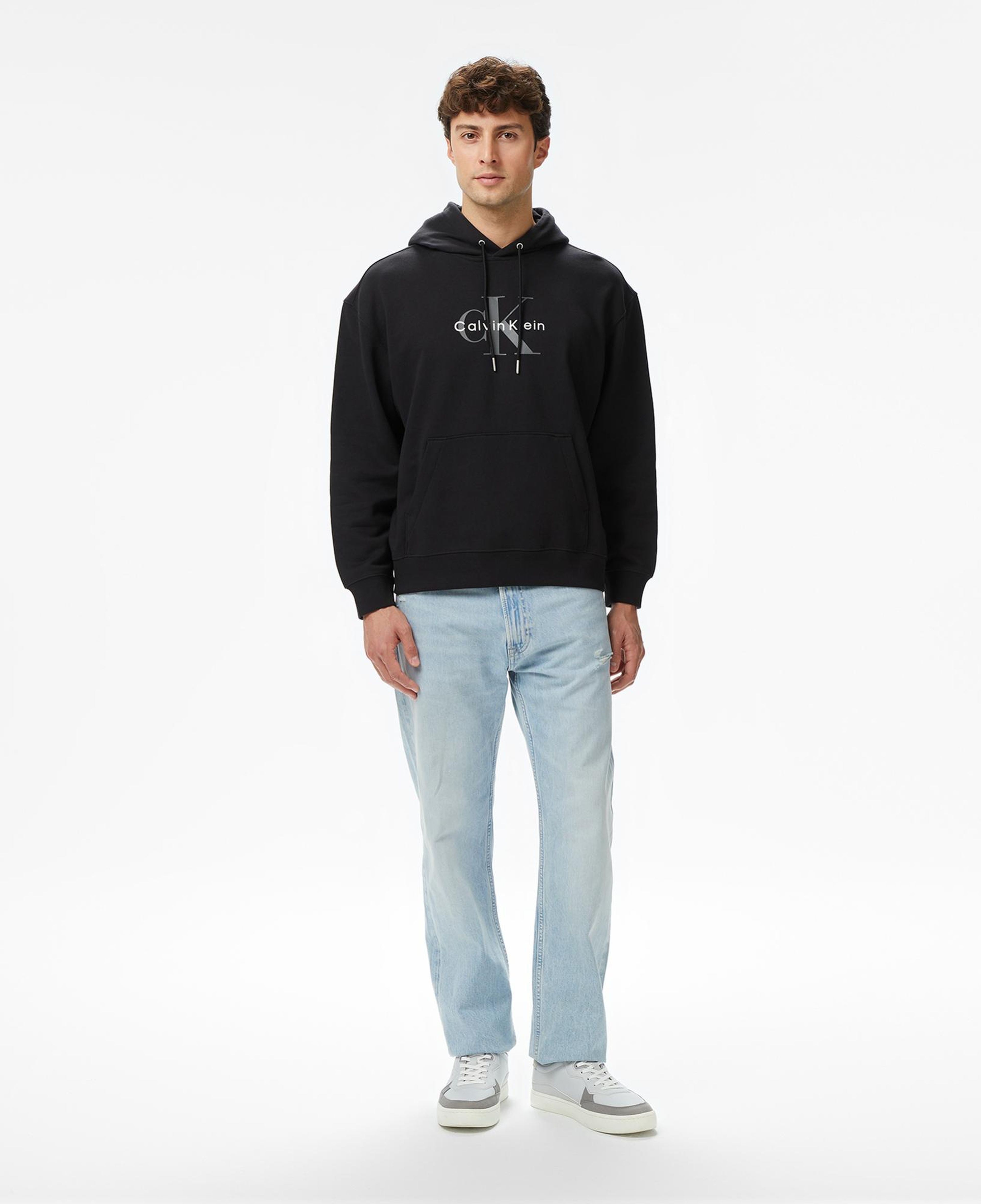 Calvin Klein Monologo Terry Erkek Siyah Sweatshirt