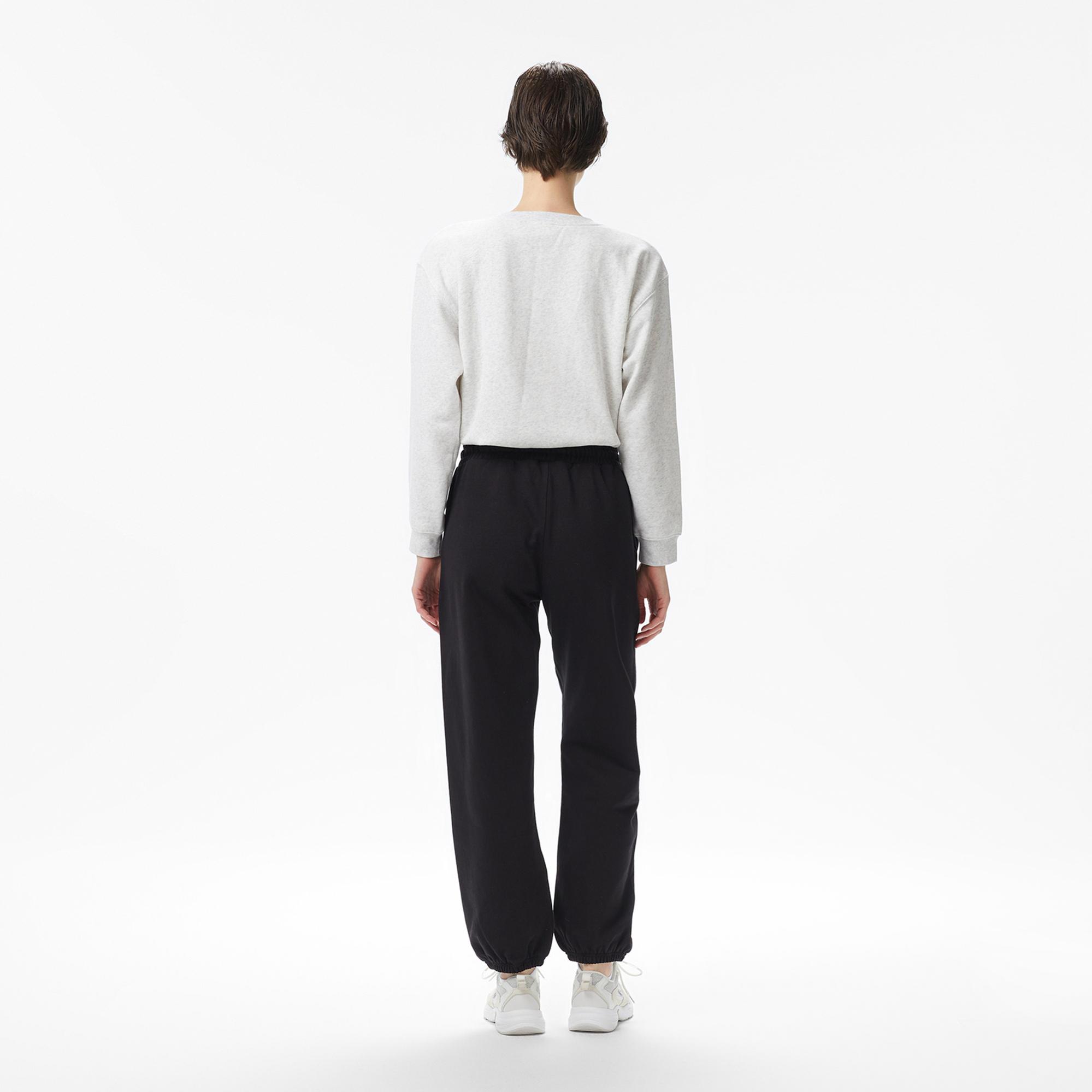 Calvin Klein Premium Terry Emblem Relaxed Jogger Kadın Siyah Eşofman Altı