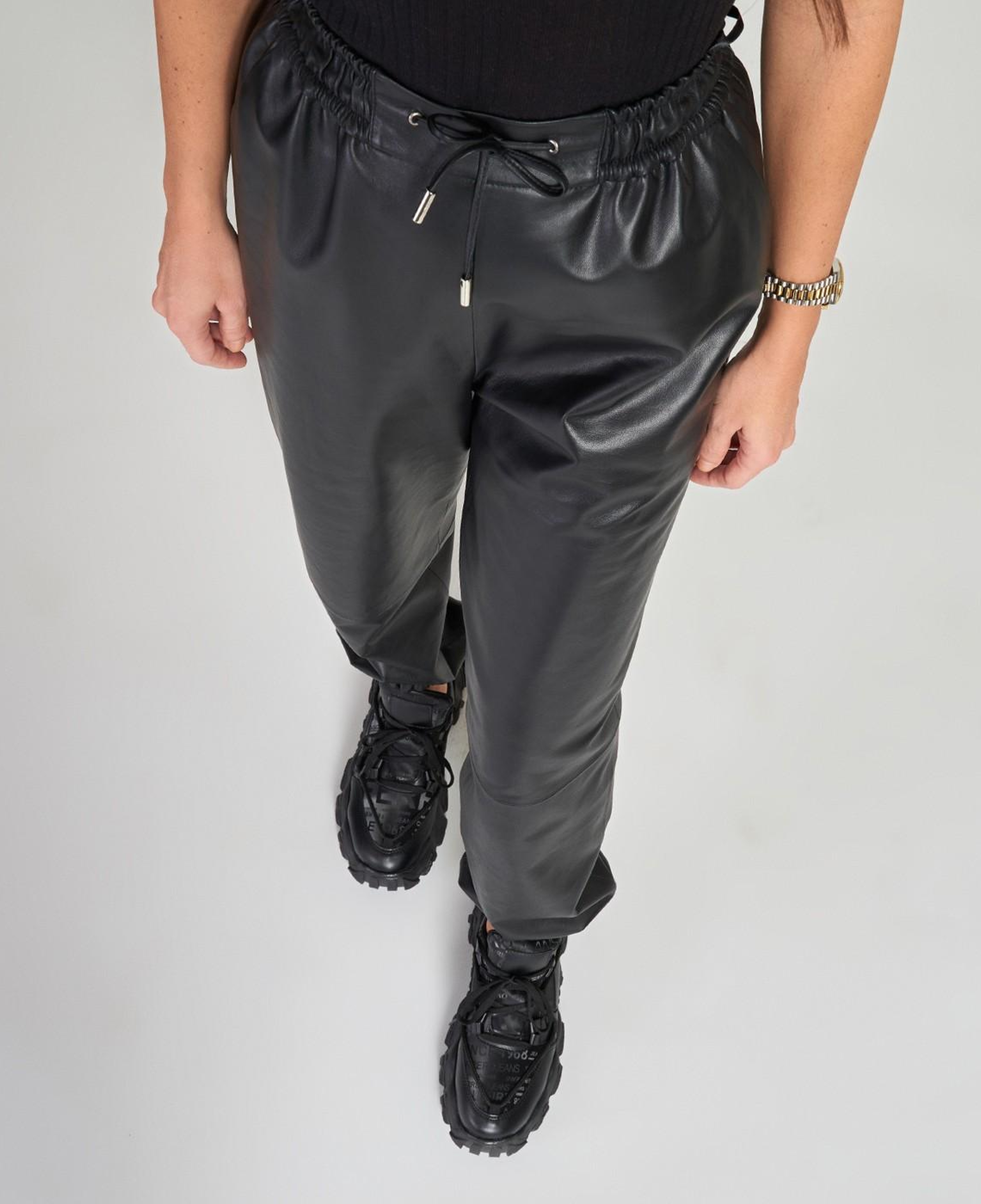 Rhonda Siyah Kadın Deri Pantolon