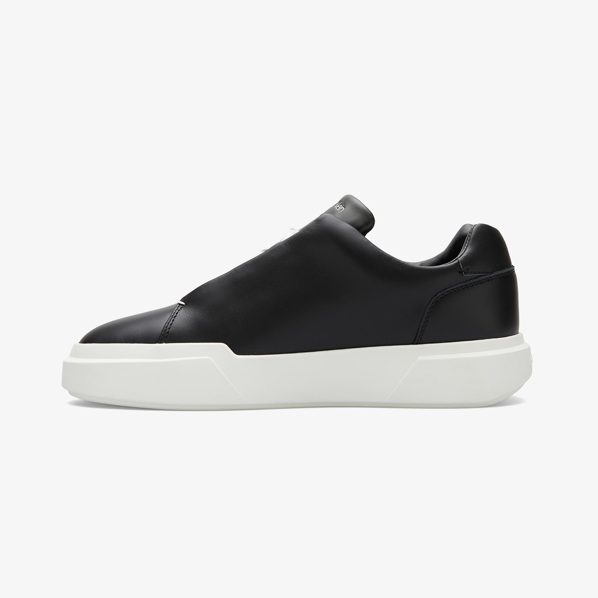 Calvin Klein Chunky Cupsole Hide Lace Up  Erkek Siyah Sneaker
