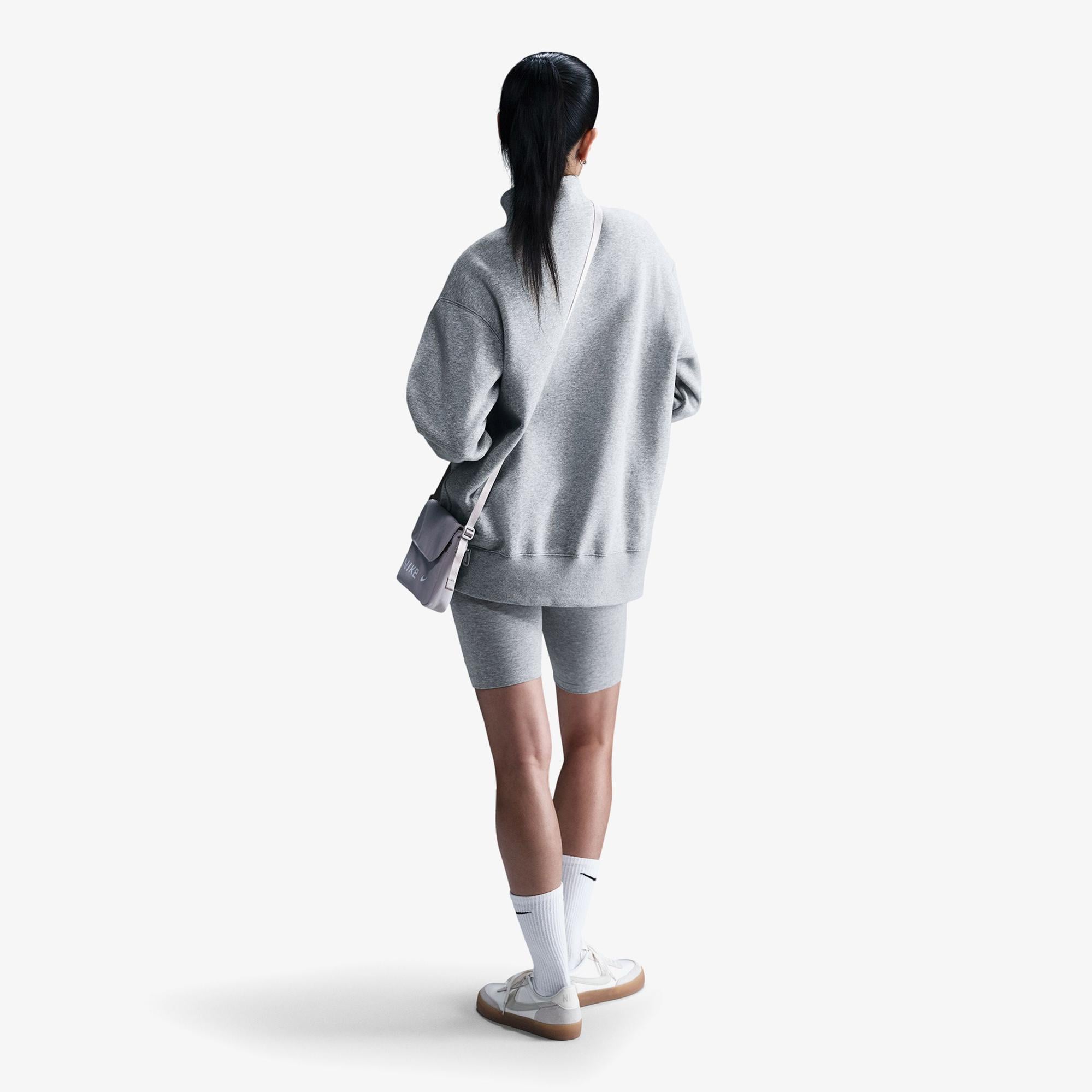 Nike Sportswear Phoenix Fleece Kadın Gri Sweatshirt