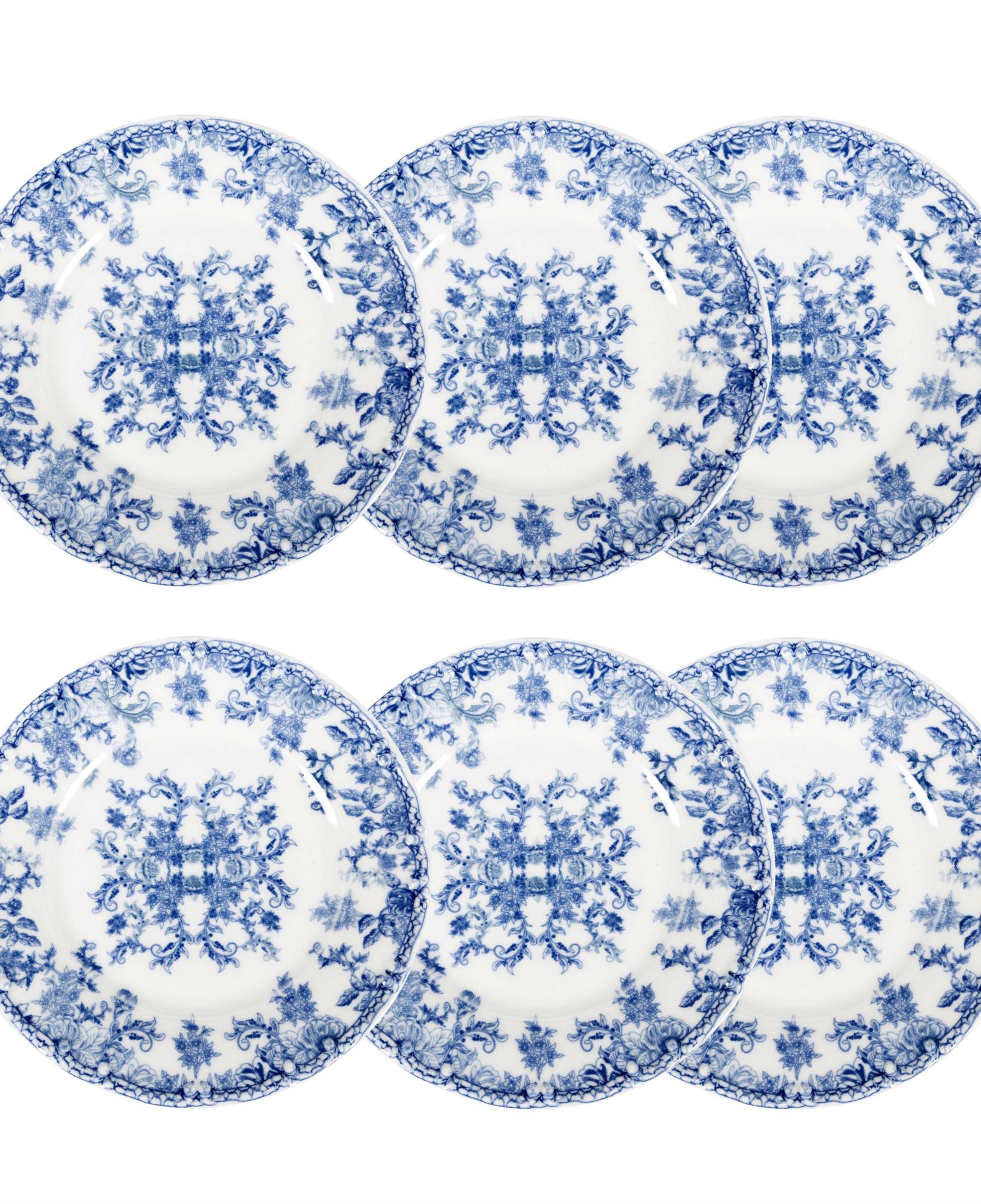 BLUE DREAM PASTA TABAĞI SETİ 6LI- 20 CM