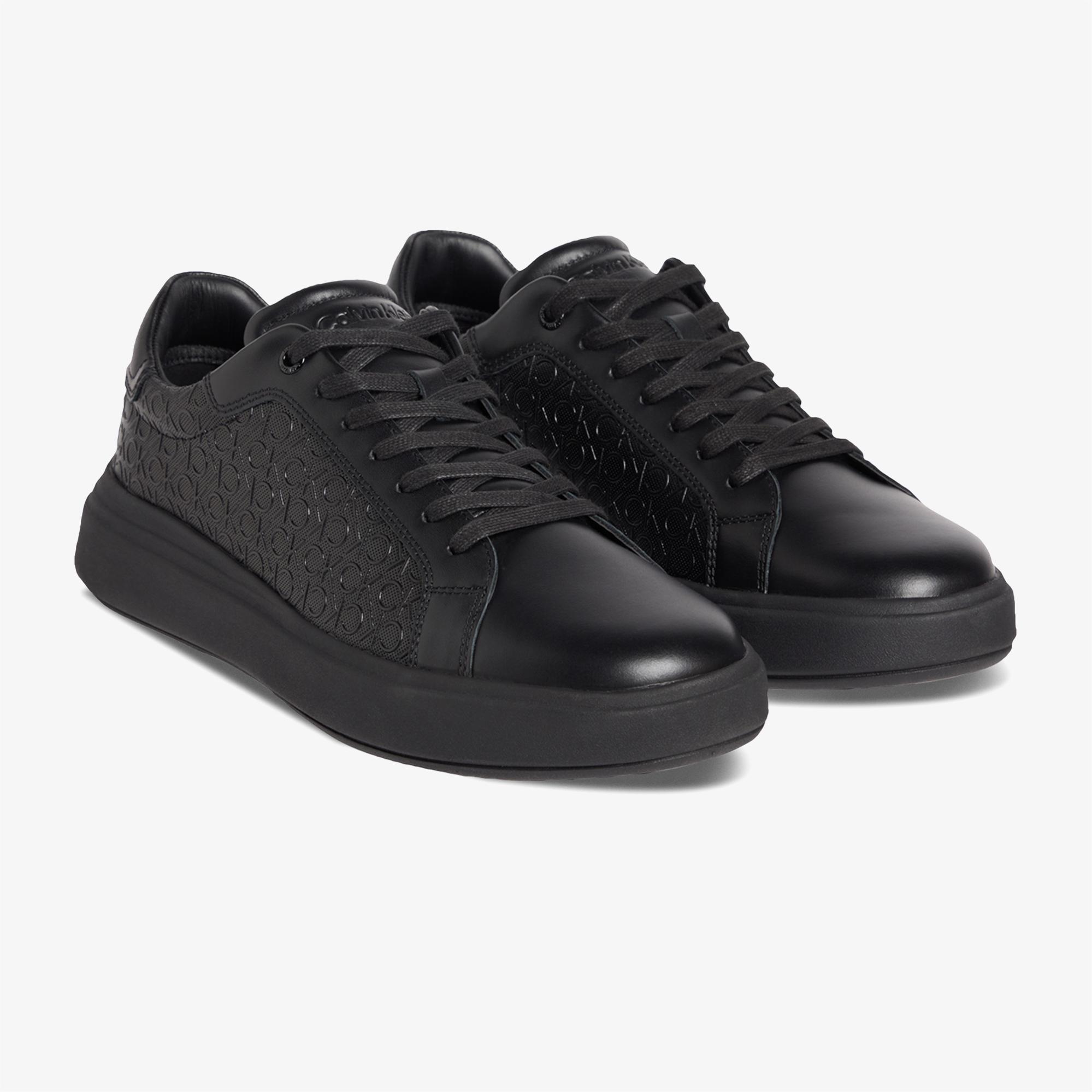 Calvin Klein Chunky Low Top Lace Up Mono Erkek Siyah Sneaker