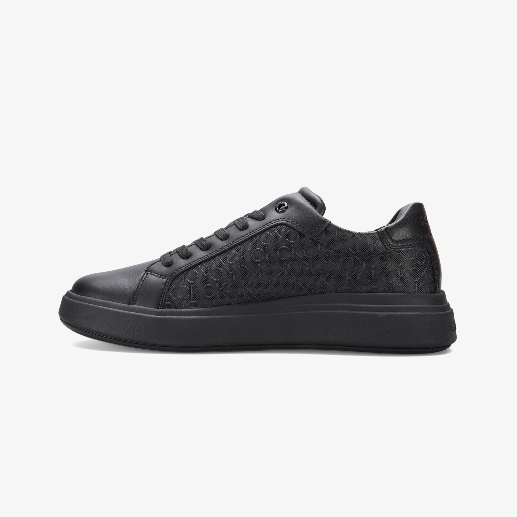 Calvin Klein Chunky Low Top Lace Up Mono Erkek Siyah Sneaker
