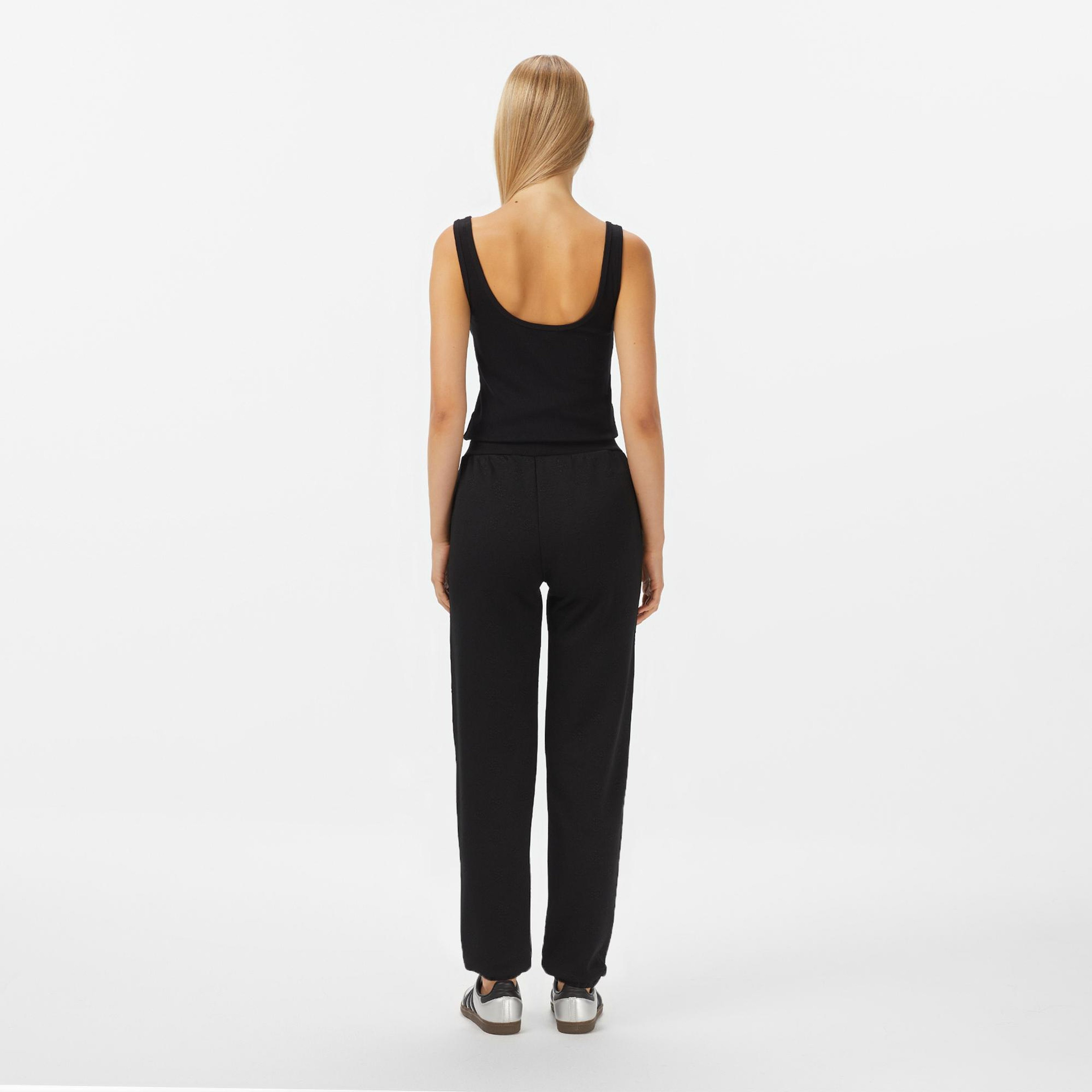 Guess Peony Regular Fit Kadın Siyah Eşofman Altı