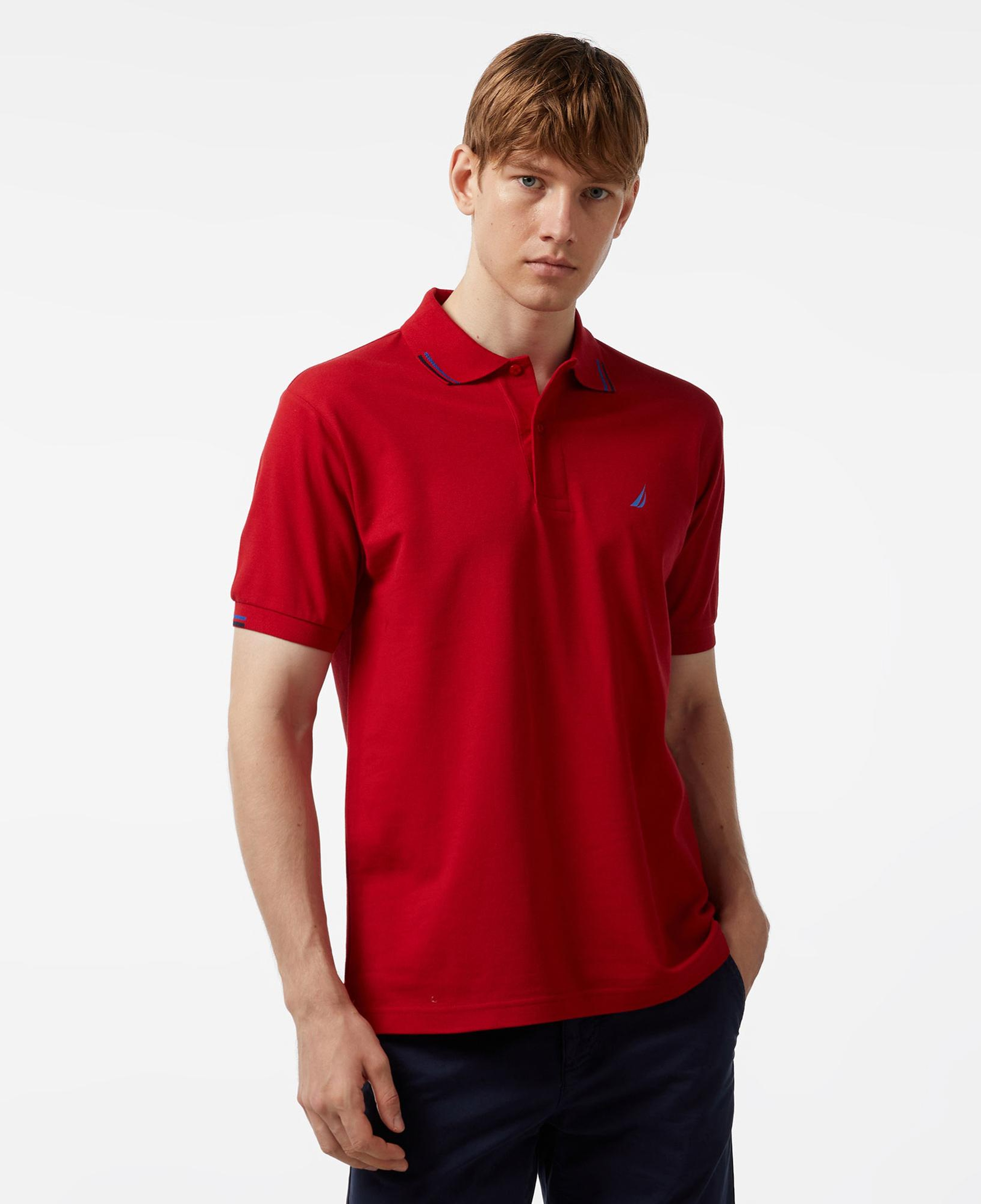 Nautica Erkek Kırmızı Classic Fit Kısa Kollu Polo