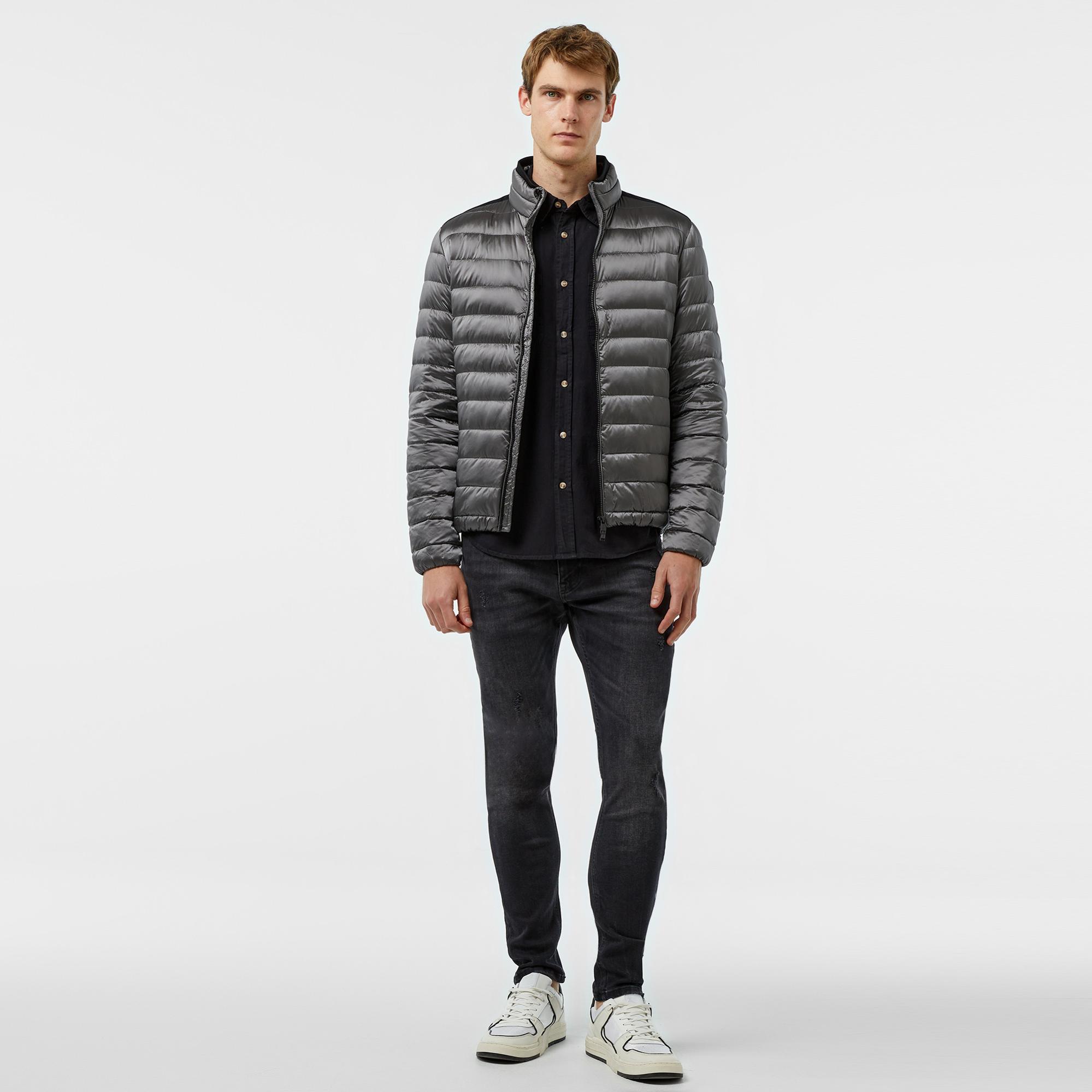 Guess Light Packable Reald Fine Erkek Gri Mont