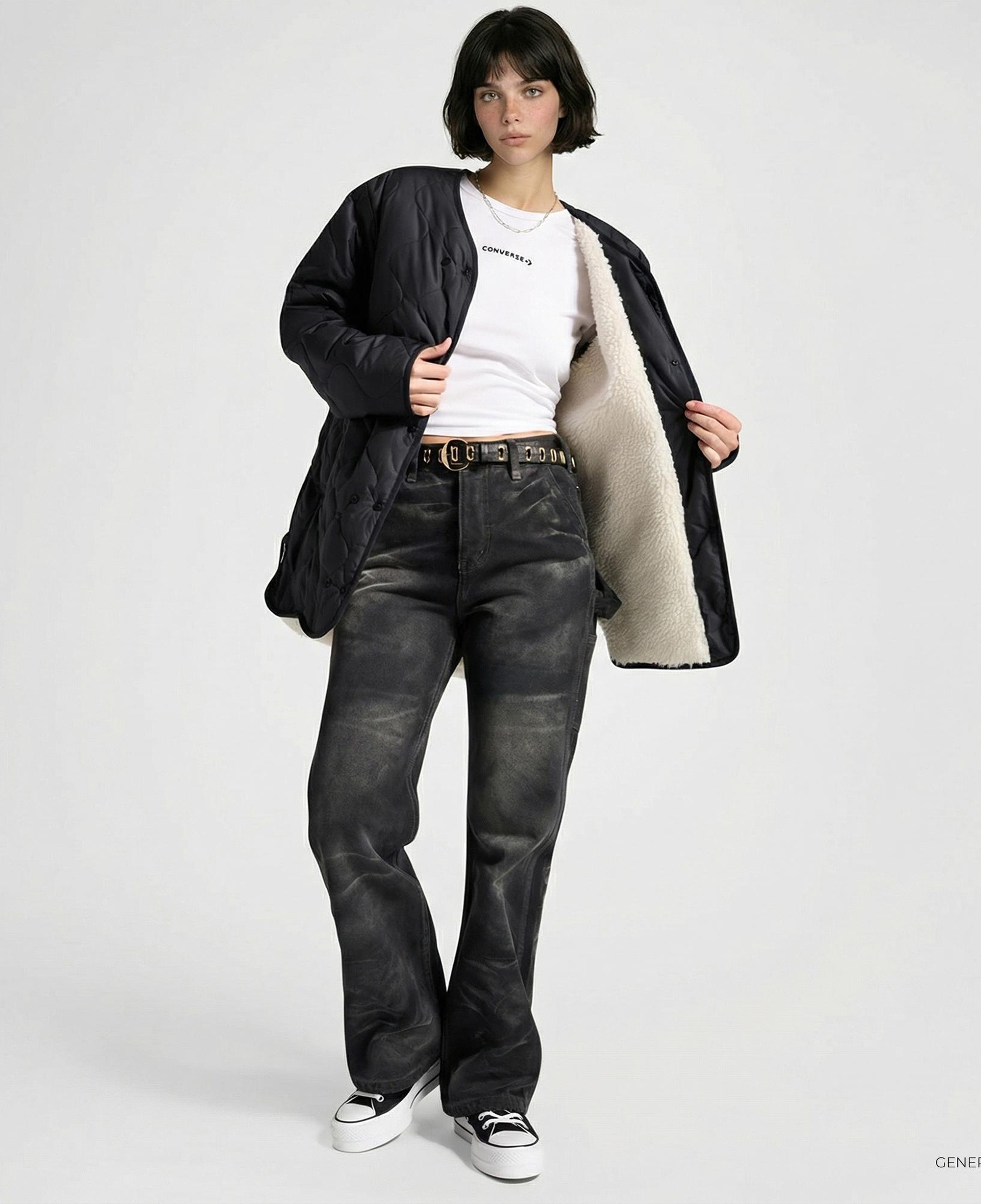 Converse Malden Liner Kadın Siyah Ceket