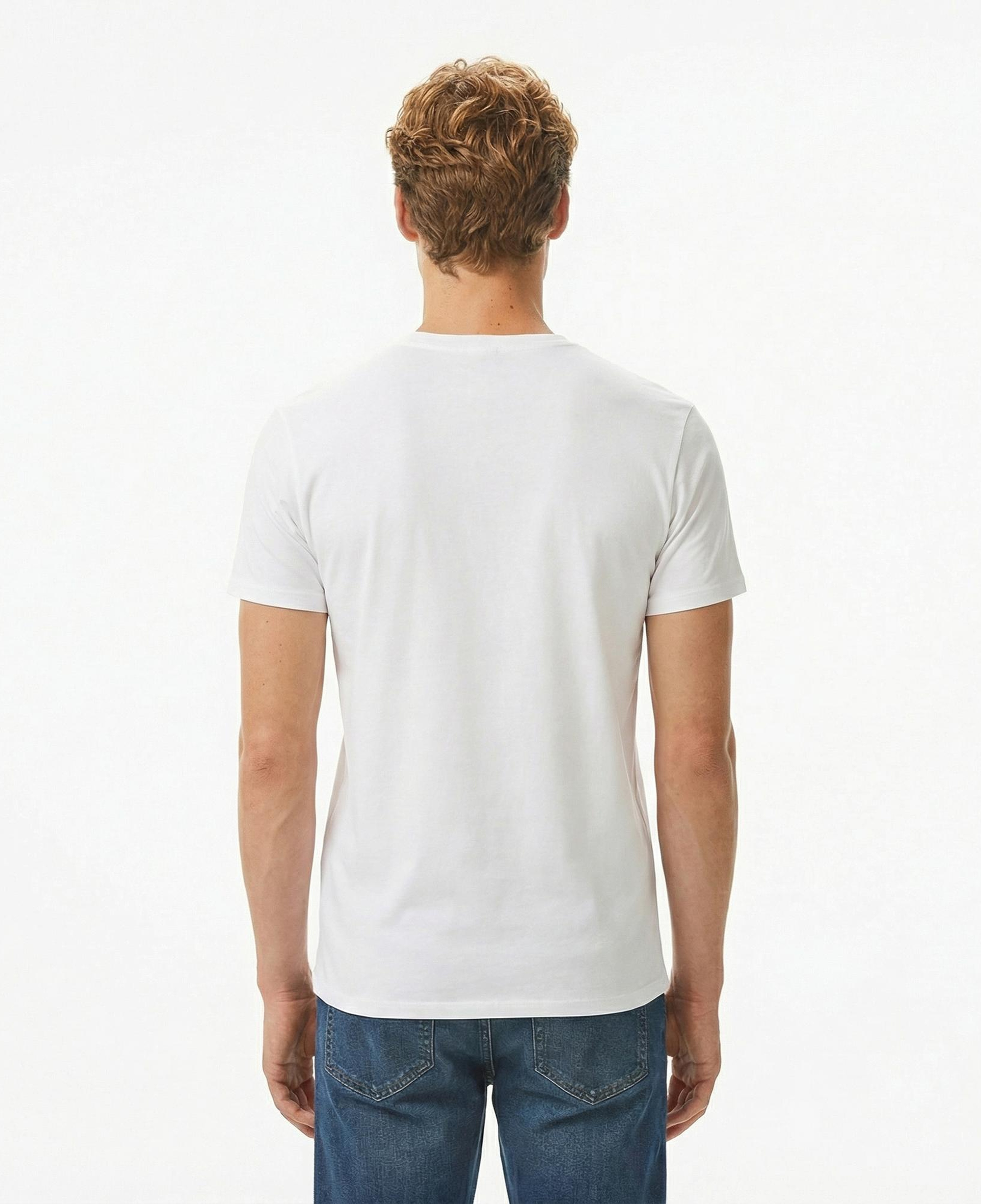 Lacoste Erkek Slim Fit Bisiklet Yaka Beyaz T-Shirt