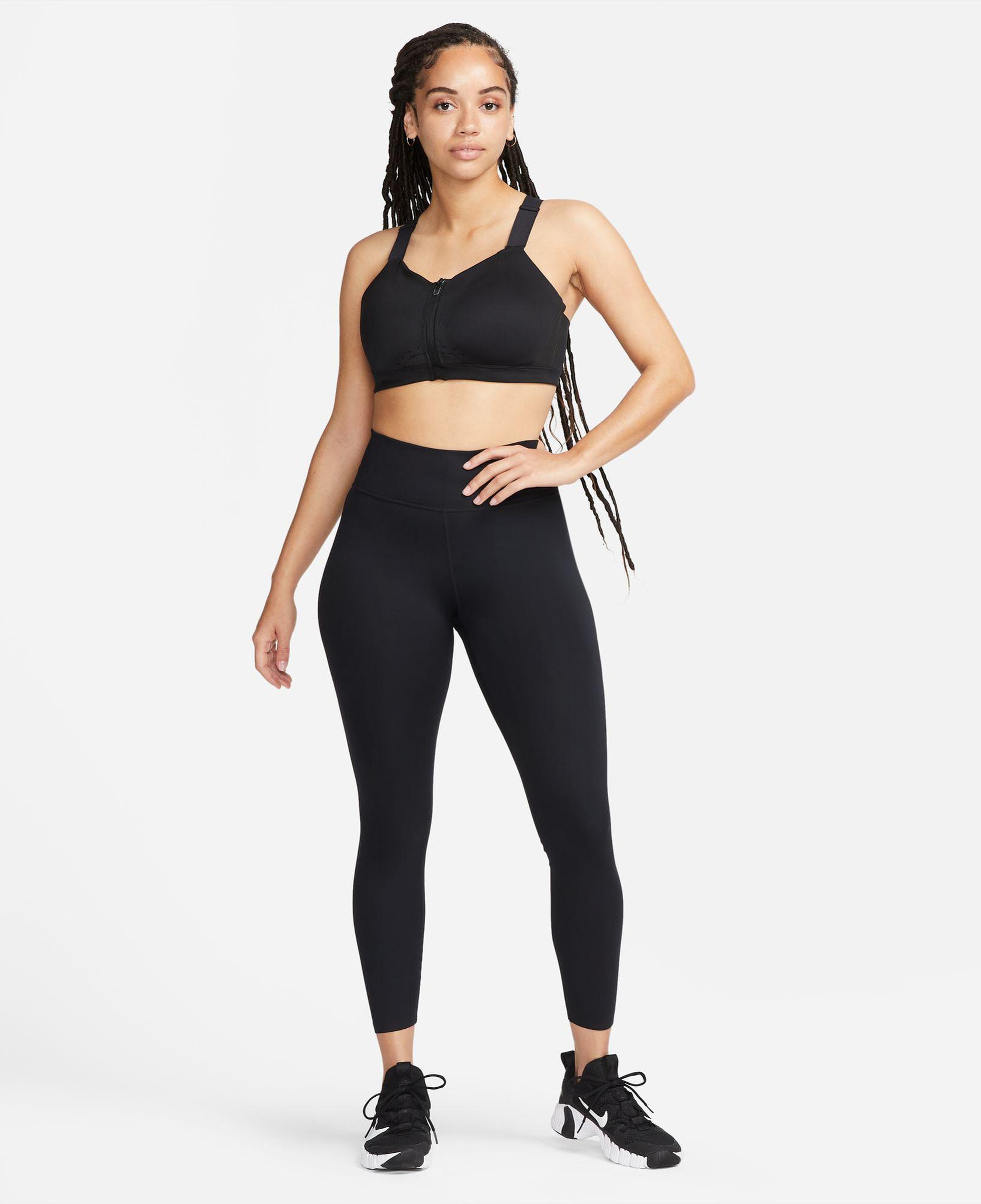Nike Dri-Fit Alpha Zip-Front Kadın Siyah Bra