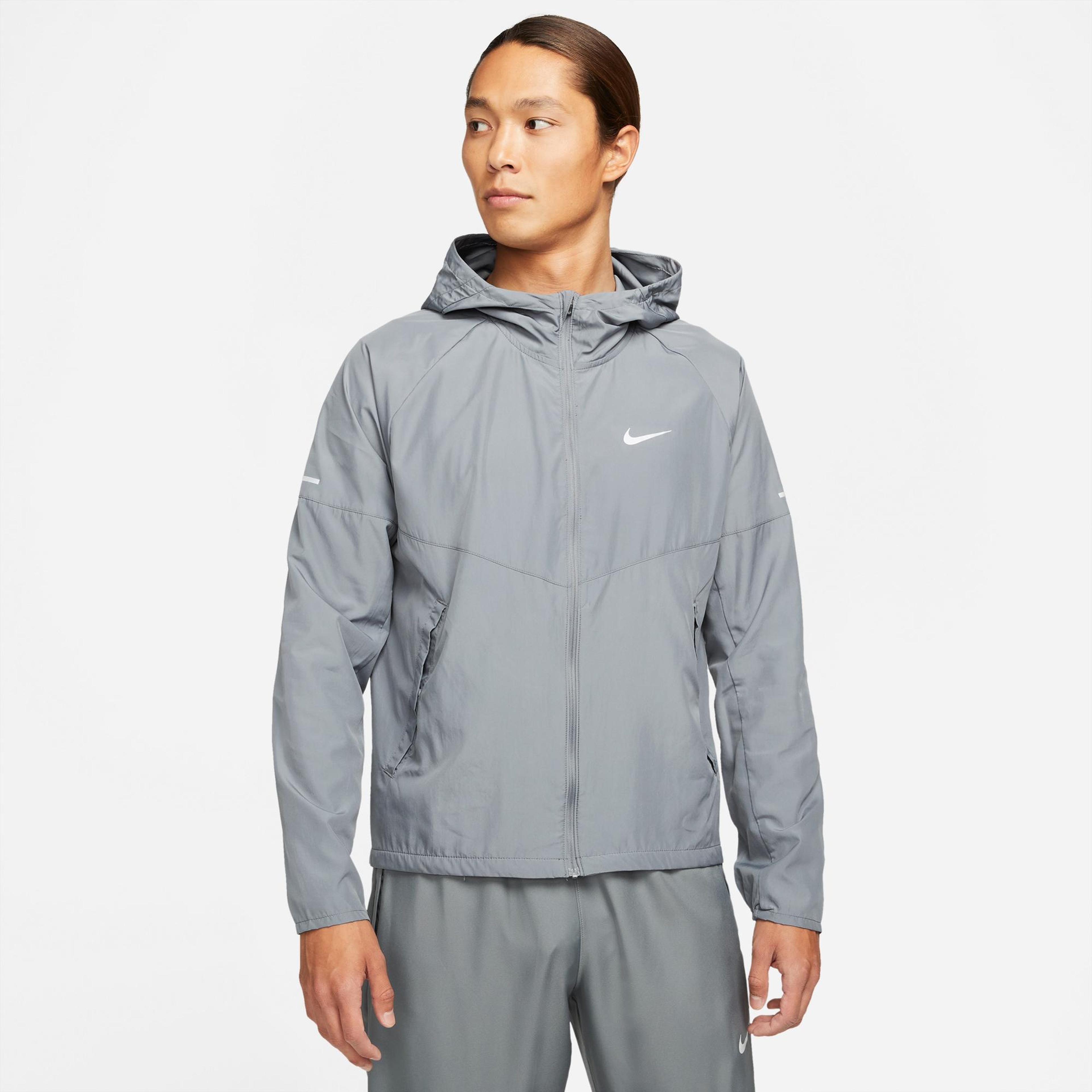 Nike Repel Miler Erkek Gri Rüzgarlık