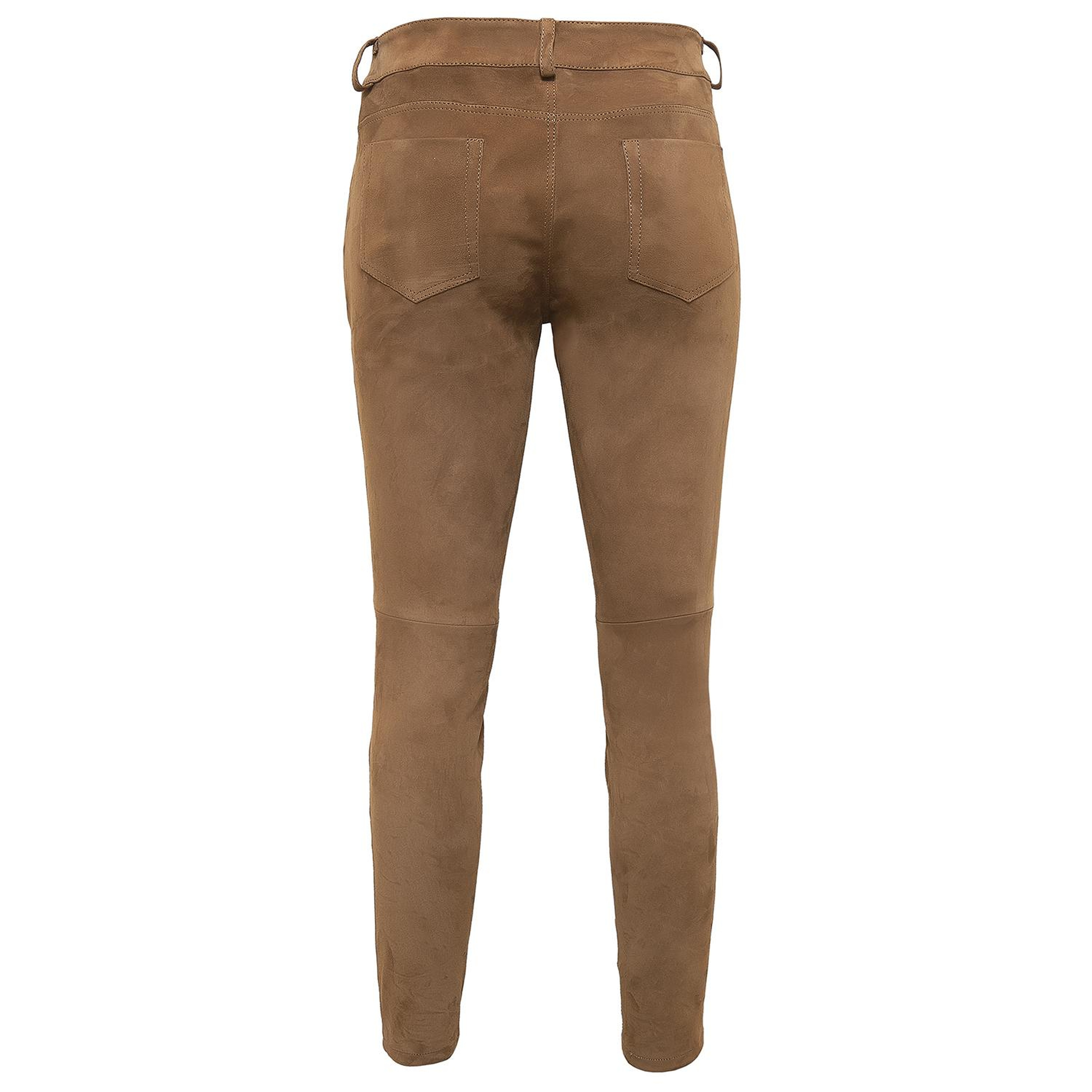 Kahve Roisin Kadın Stretch Deri Pantolon
