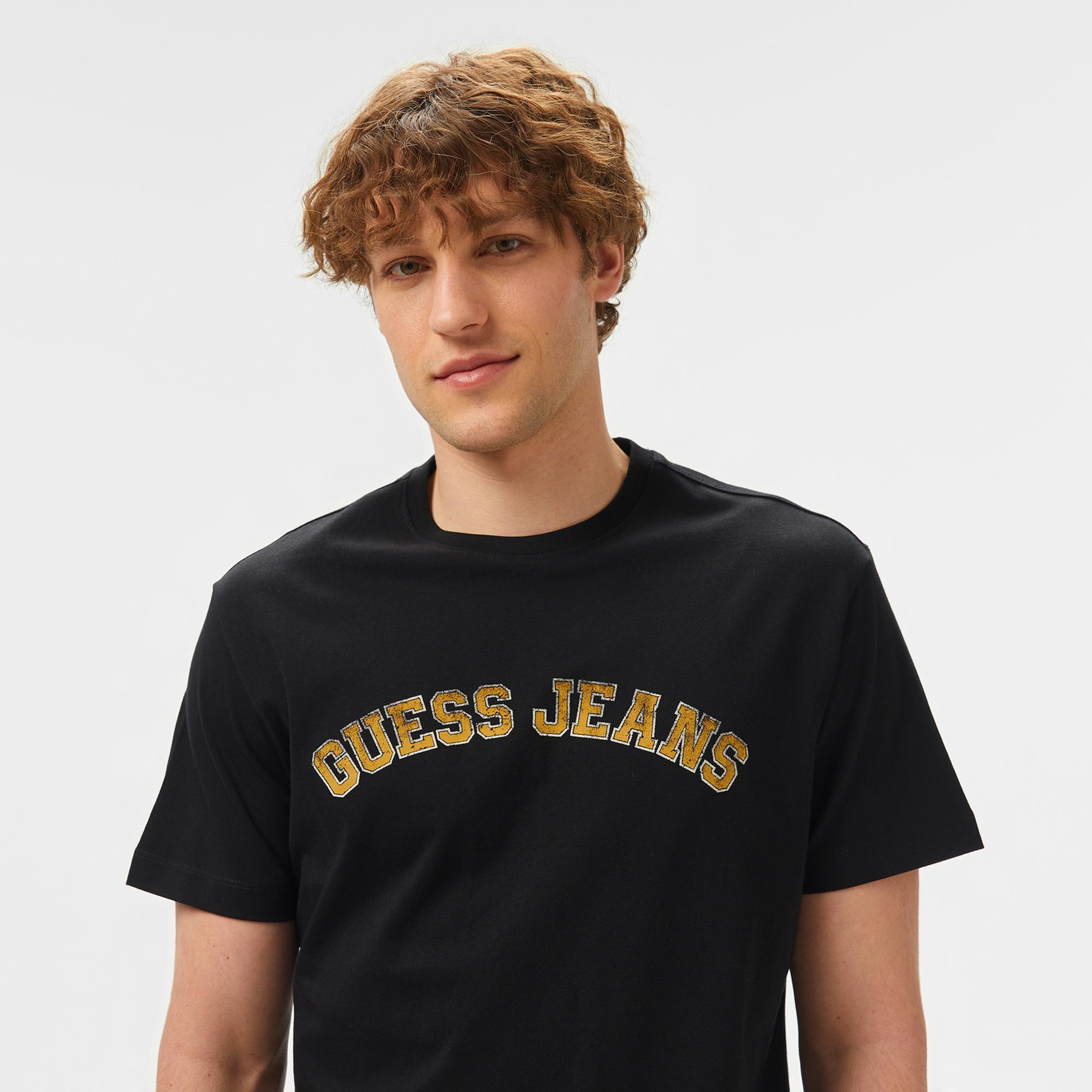 Guess Mid Organic Heavy Erkek Siyah T-Shirt
