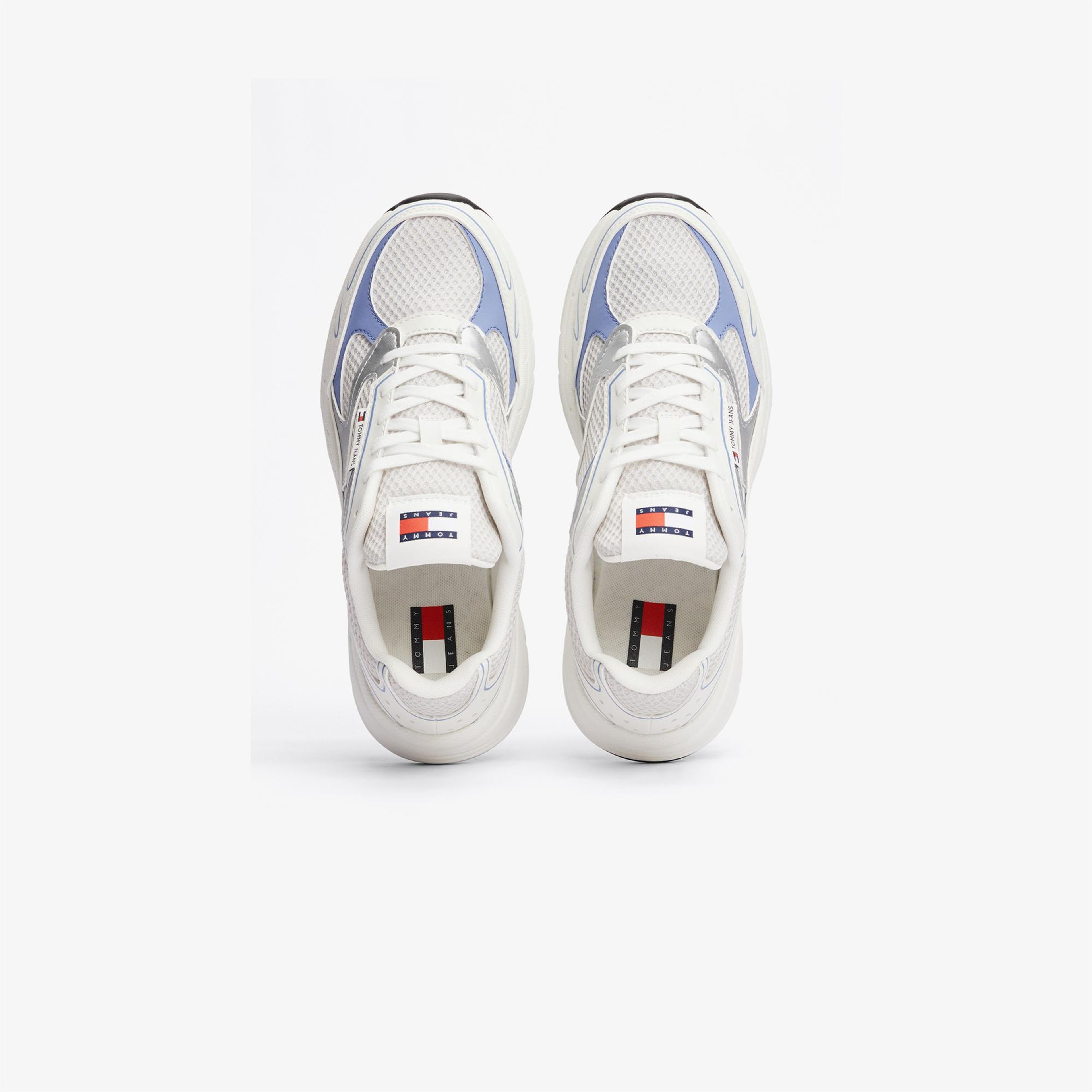 Tommy Hilfiger The Coney Metallic Kadın Beyaz Sneaker