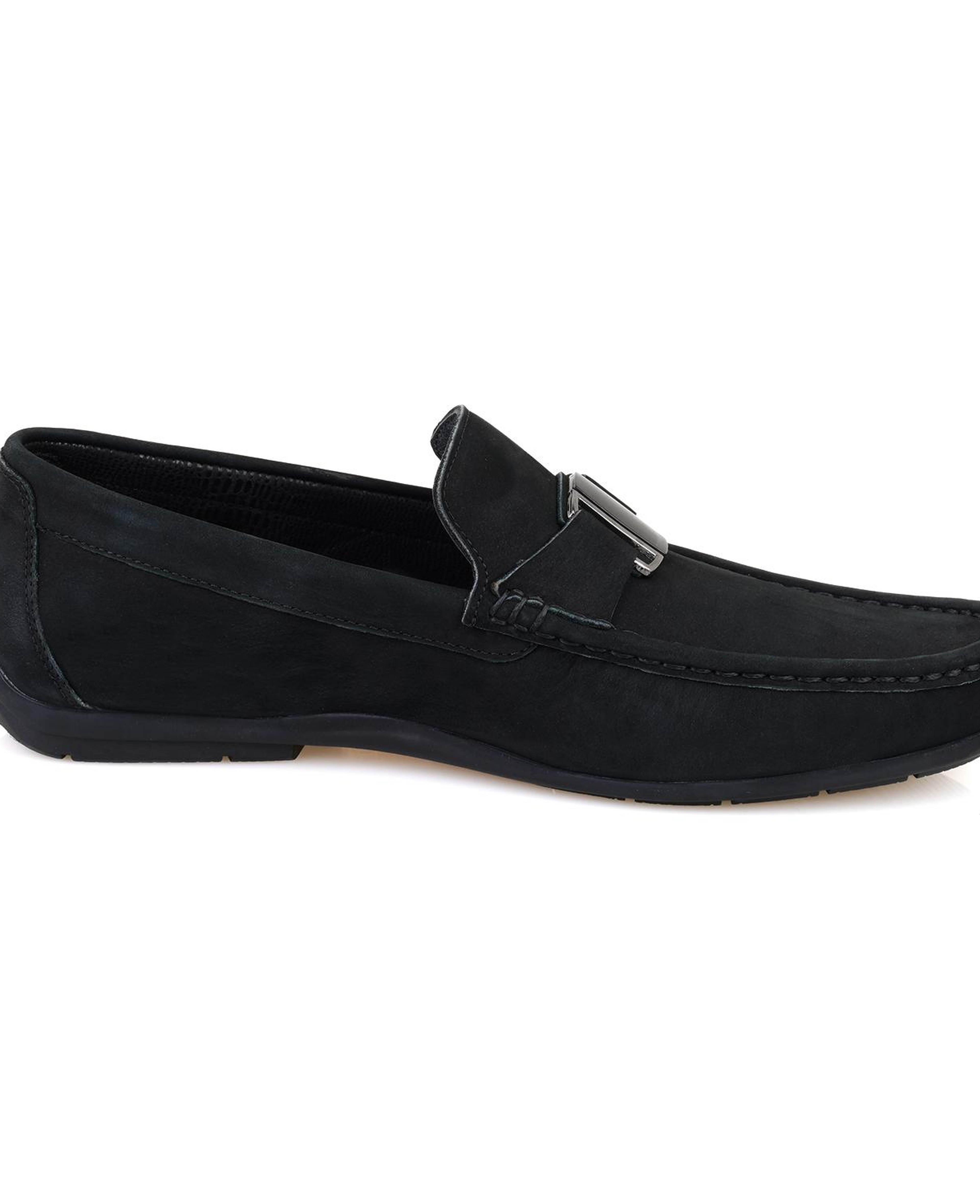 Craig Siyah Erkek Süet Deri Loafer