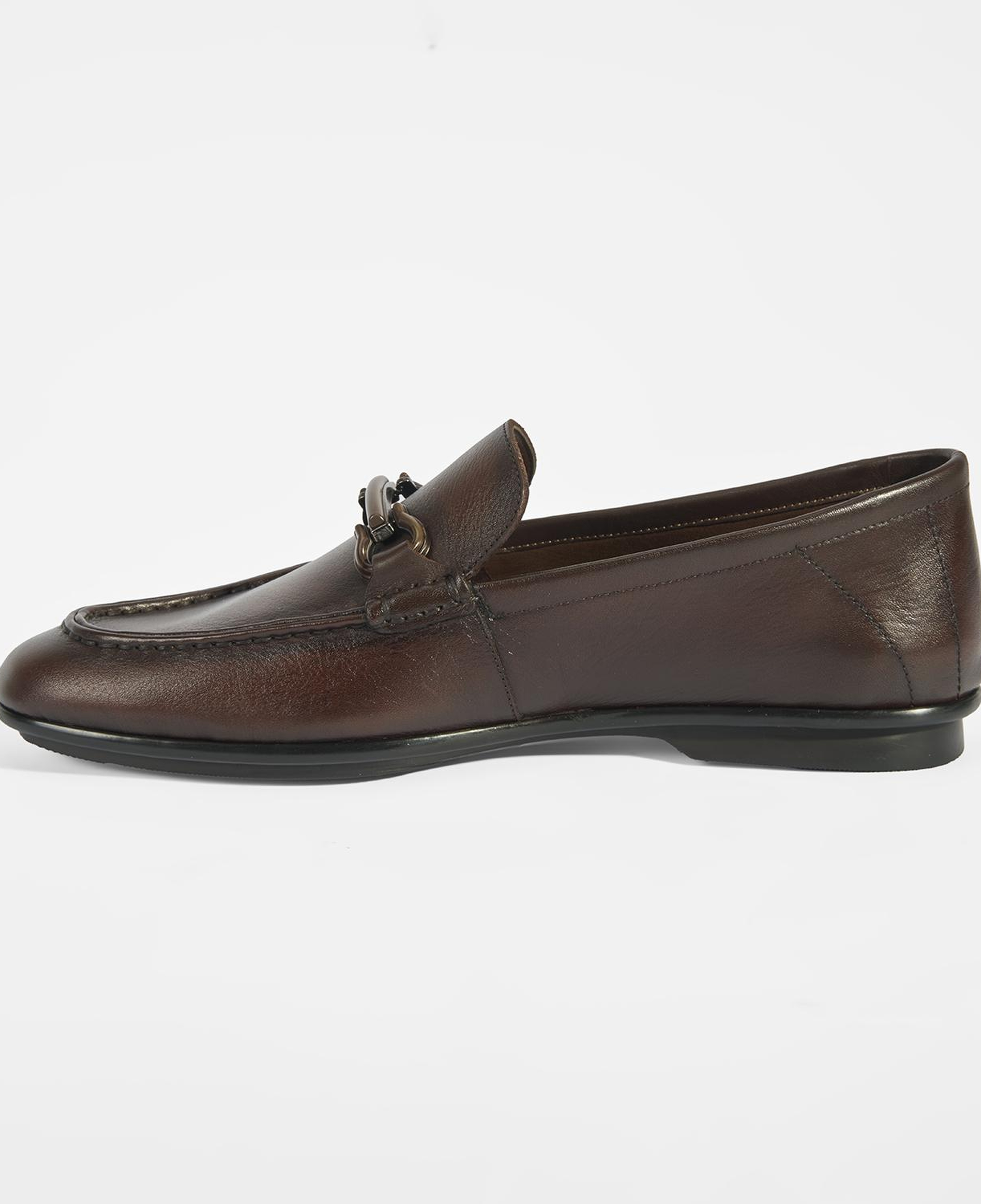 Erkek Kahve Slip-On Deri Loafer